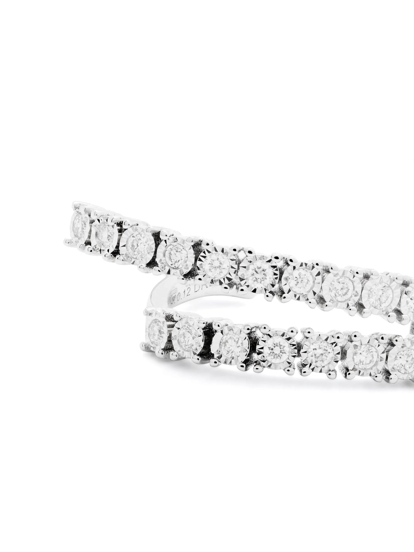 14kt white gold Ava Bea diamond hoop earring