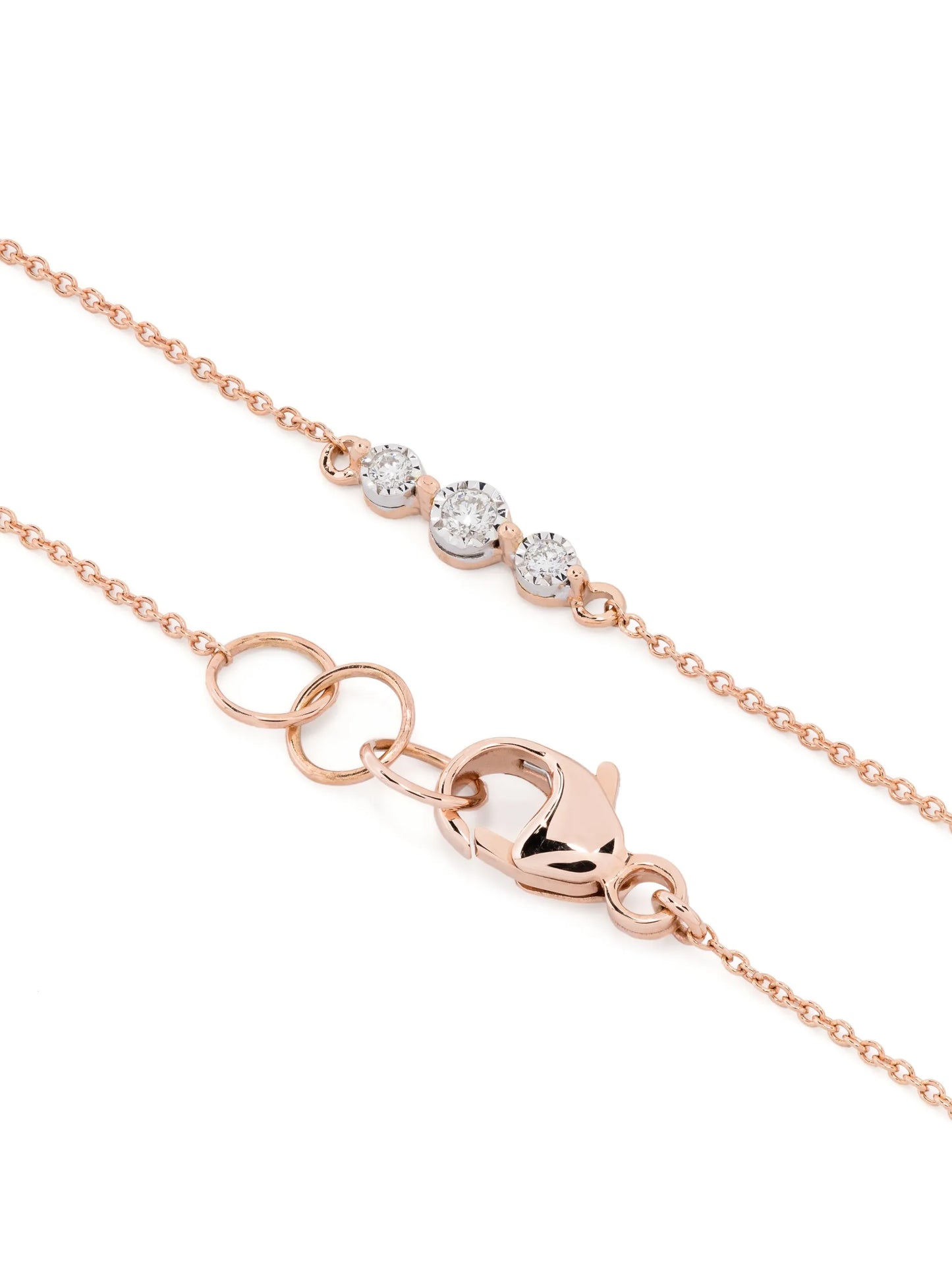 14kt rose gold Ava Bea Trio diamond bracelet