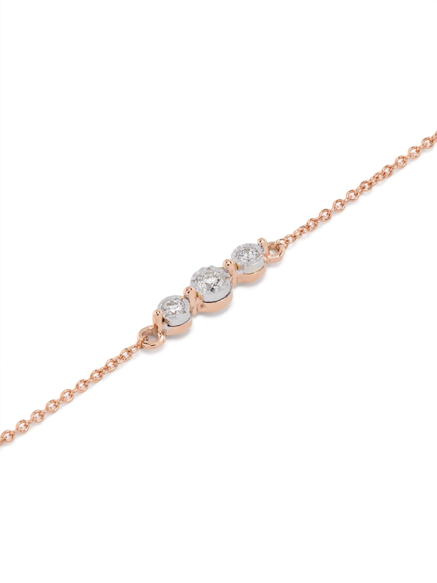 14kt rose gold Ava Bea Trio diamond bracelet