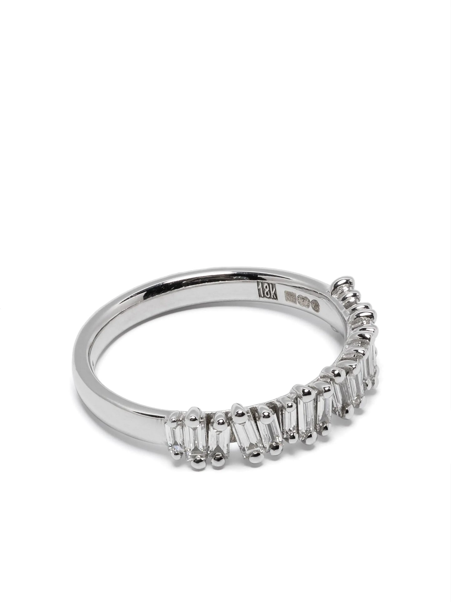 18kt white gold diamonds stacking ring