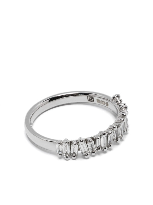 18kt white gold diamonds stacking ring