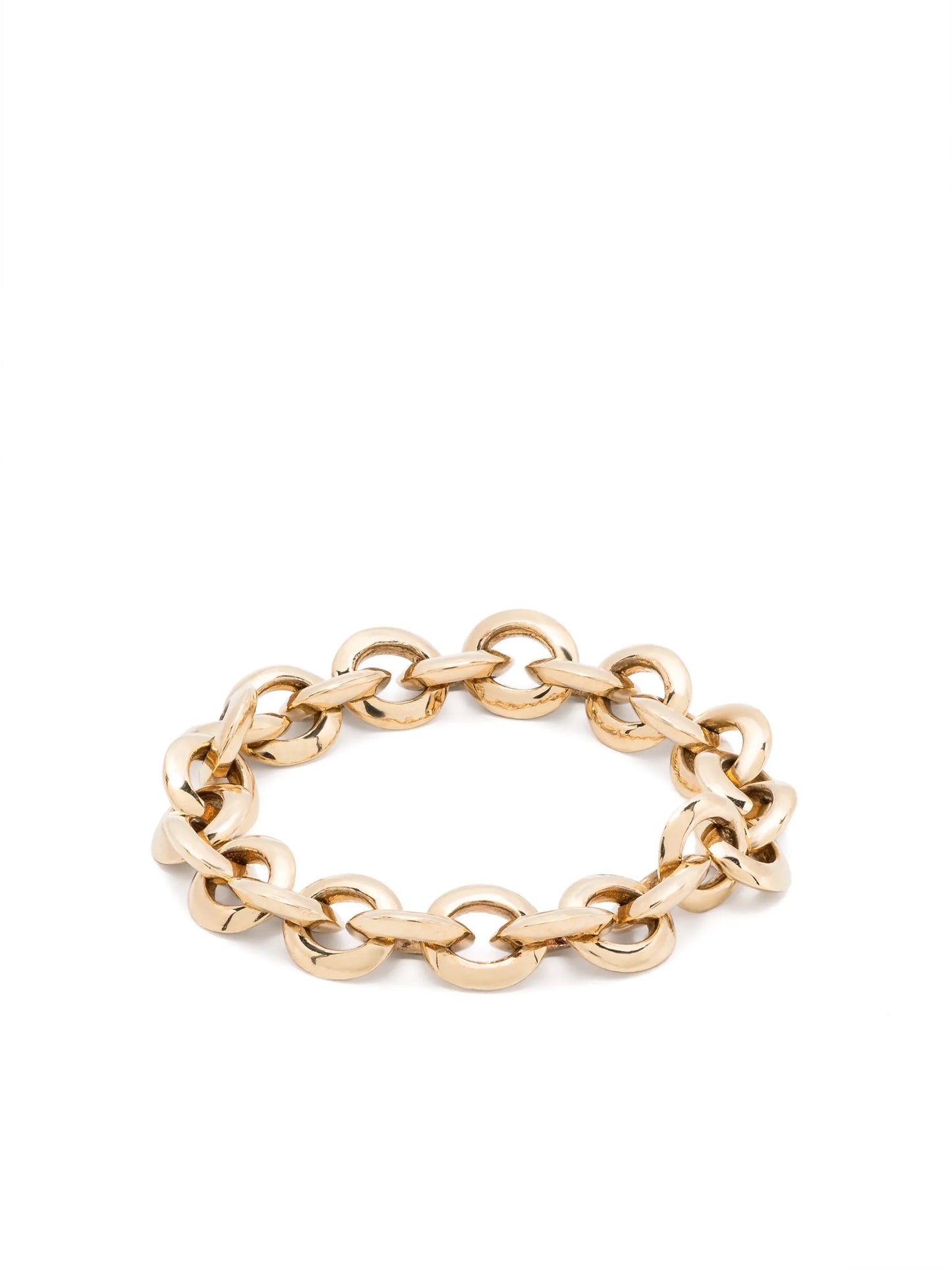 18kt yellow gold Micro Soft chain-link ring