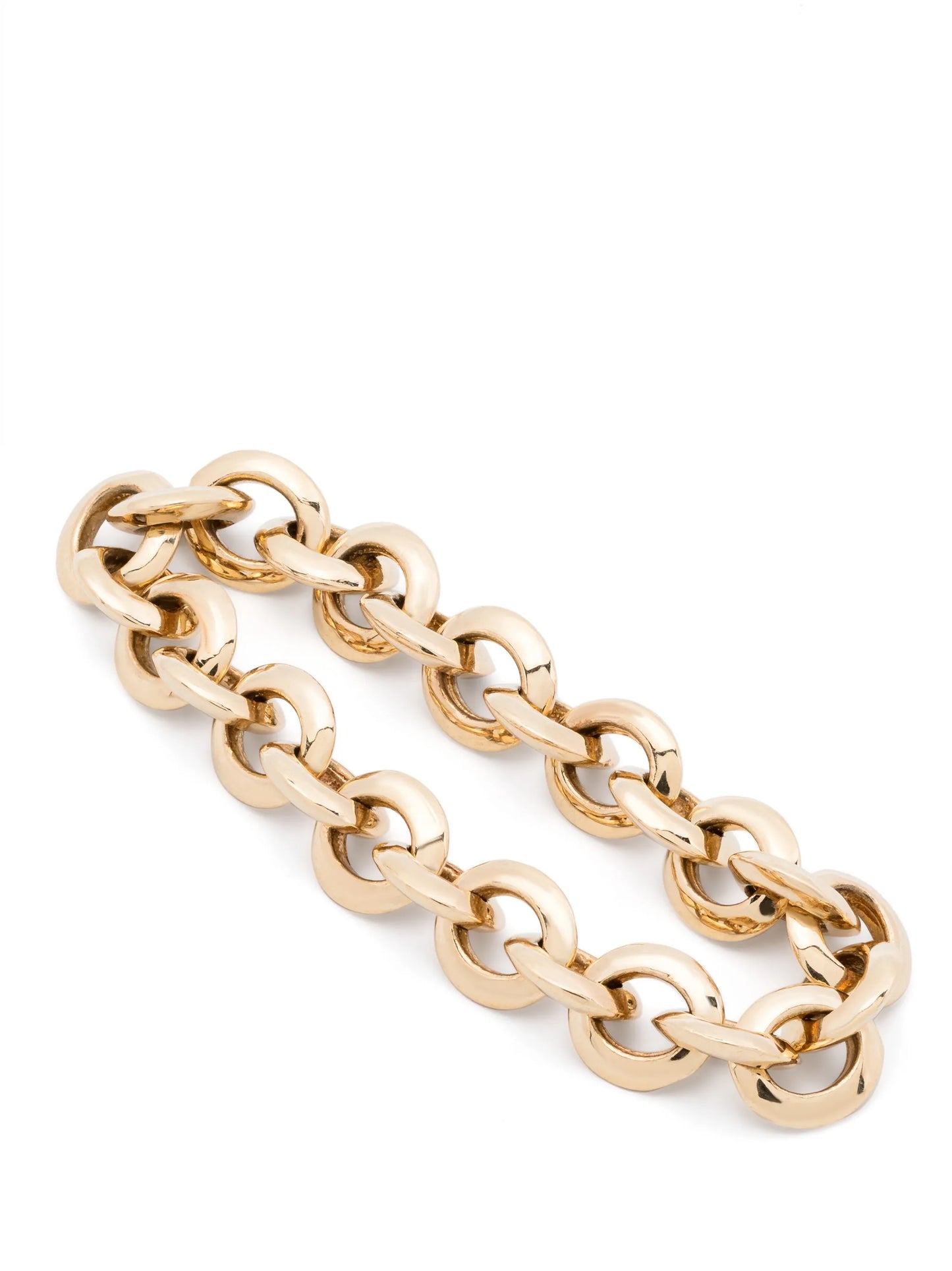18kt yellow gold Micro Soft chain-link ring