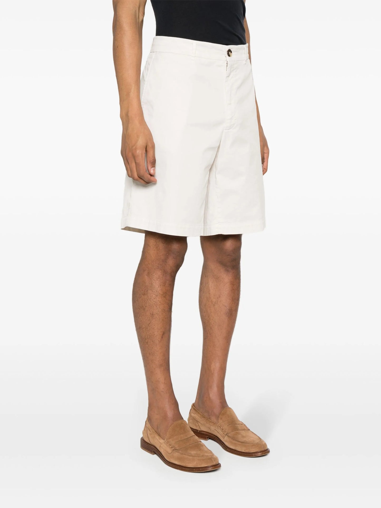 twill cotton bermuda shorts