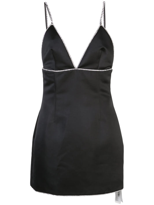 crystal-embellished satin minidress