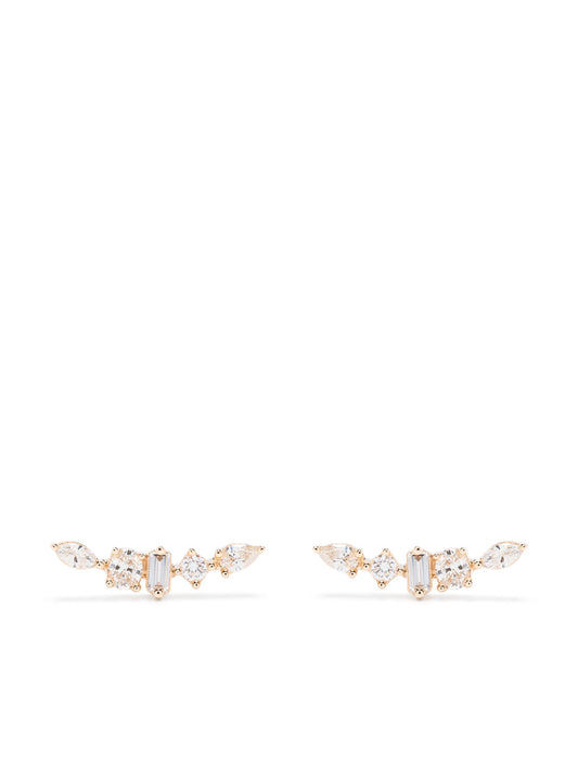 14kt yellow gold Alexa Jordyn diamond earrings