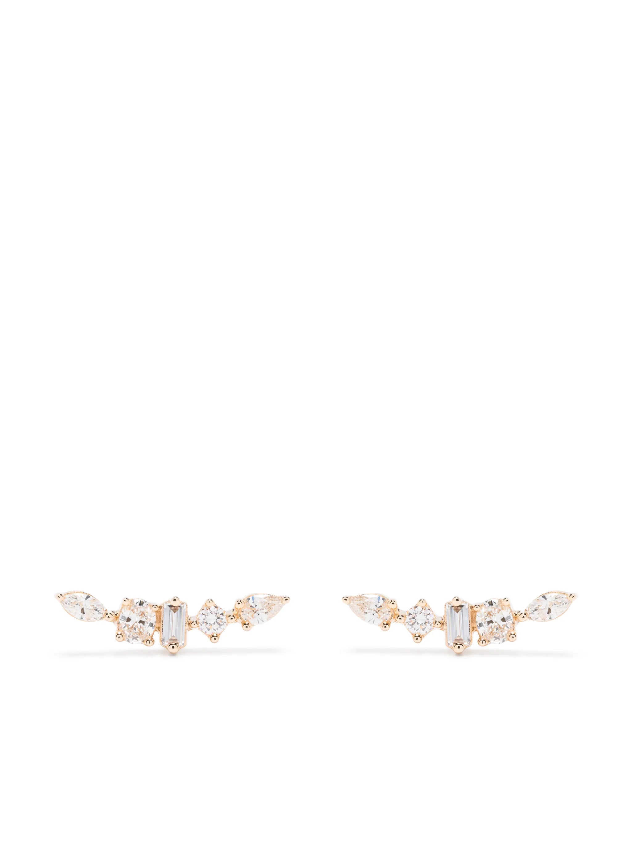 14kt yellow gold Alexa Jordyn diamond earrings
