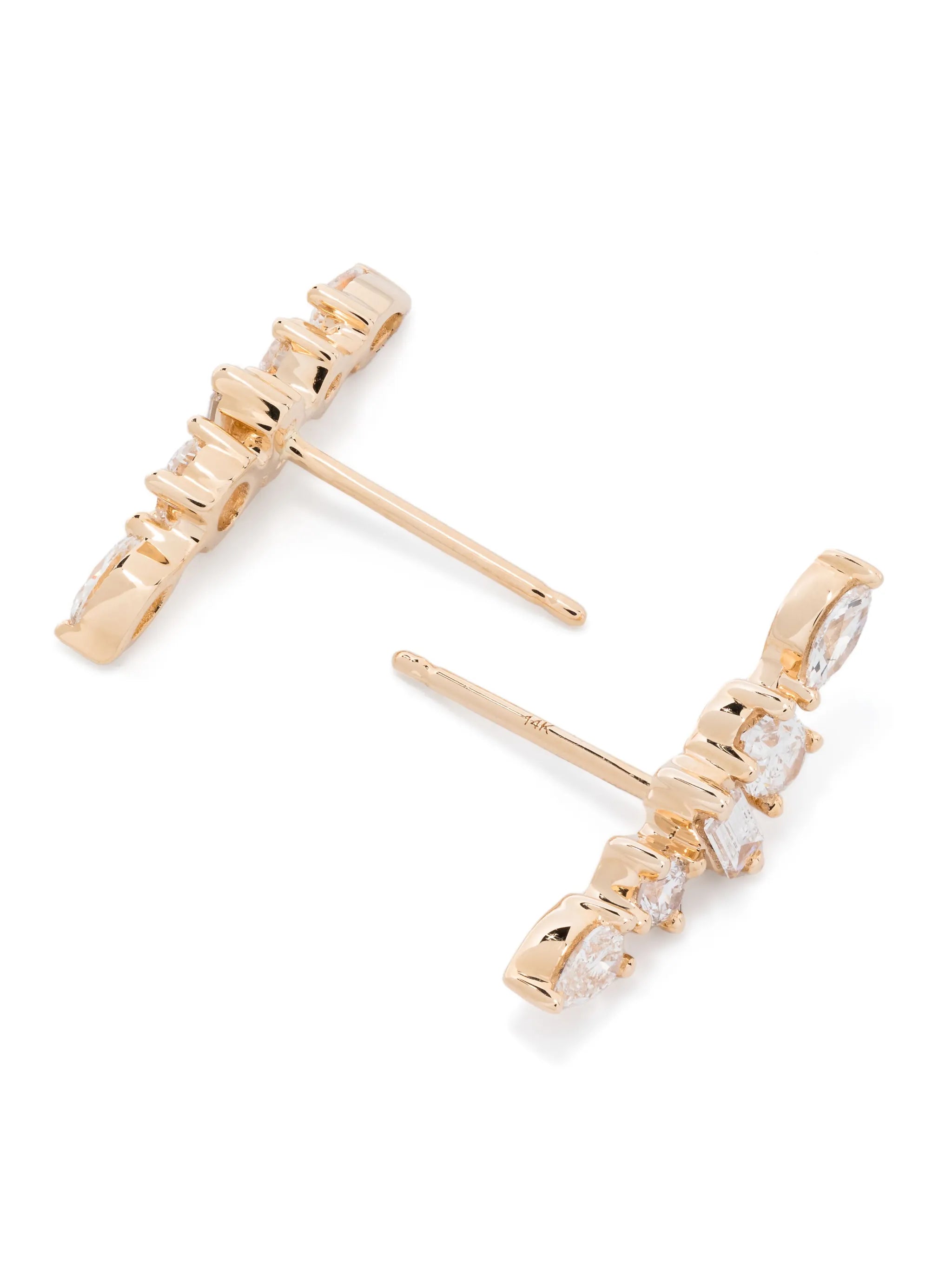 14kt yellow gold Alexa Jordyn diamond earrings