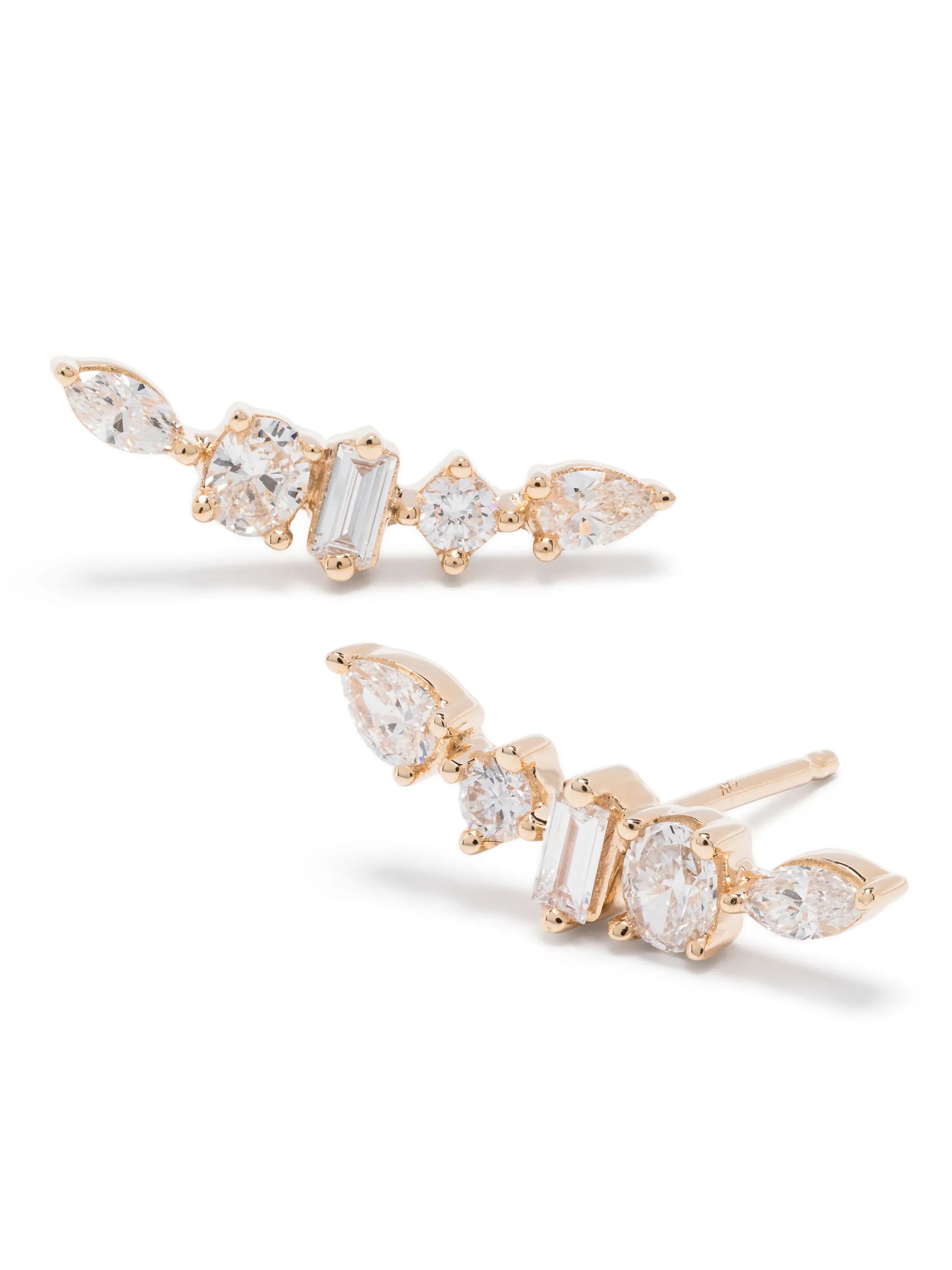14kt yellow gold Alexa Jordyn diamond earrings