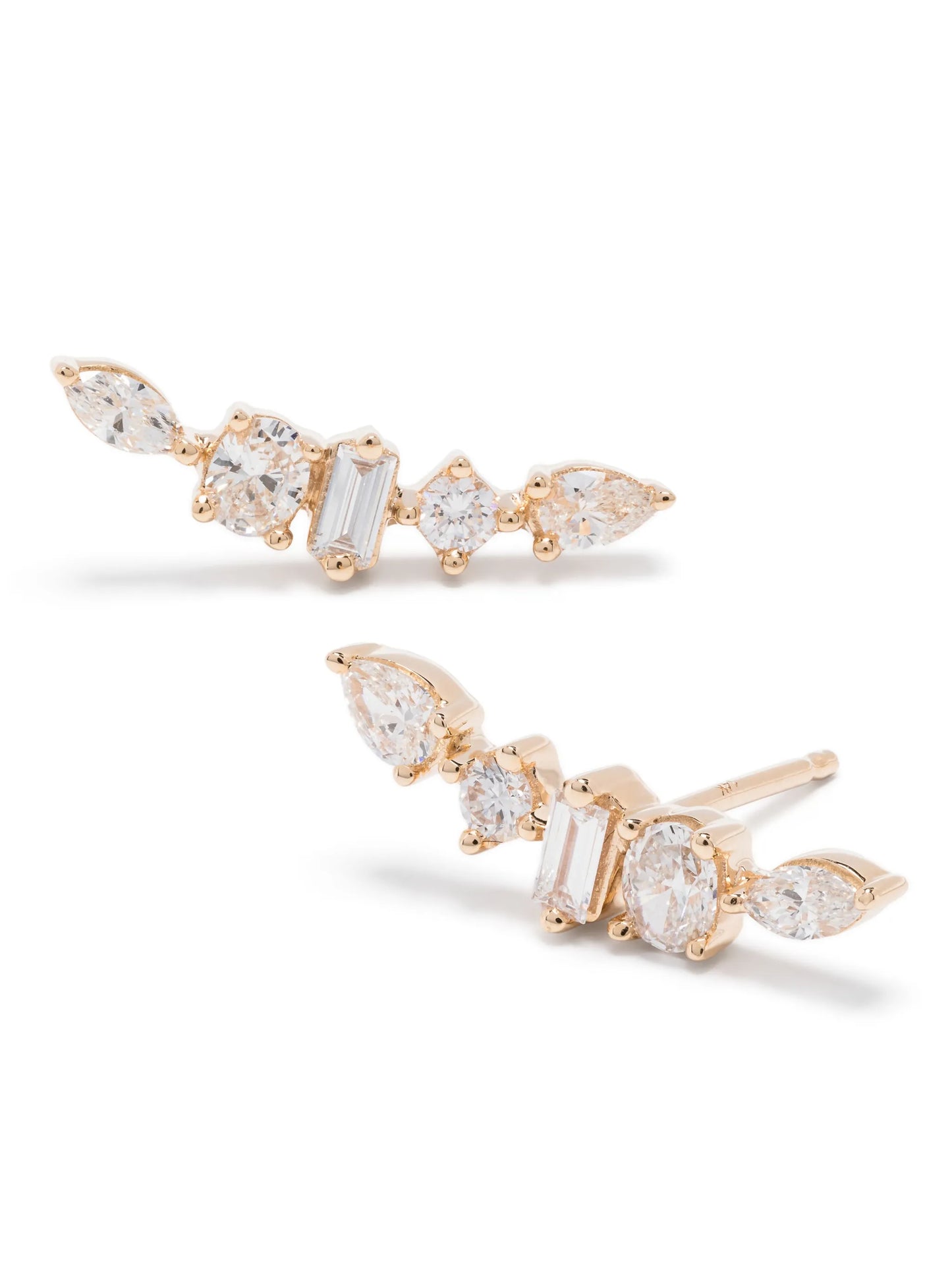 14kt yellow gold Alexa Jordyn diamond earrings