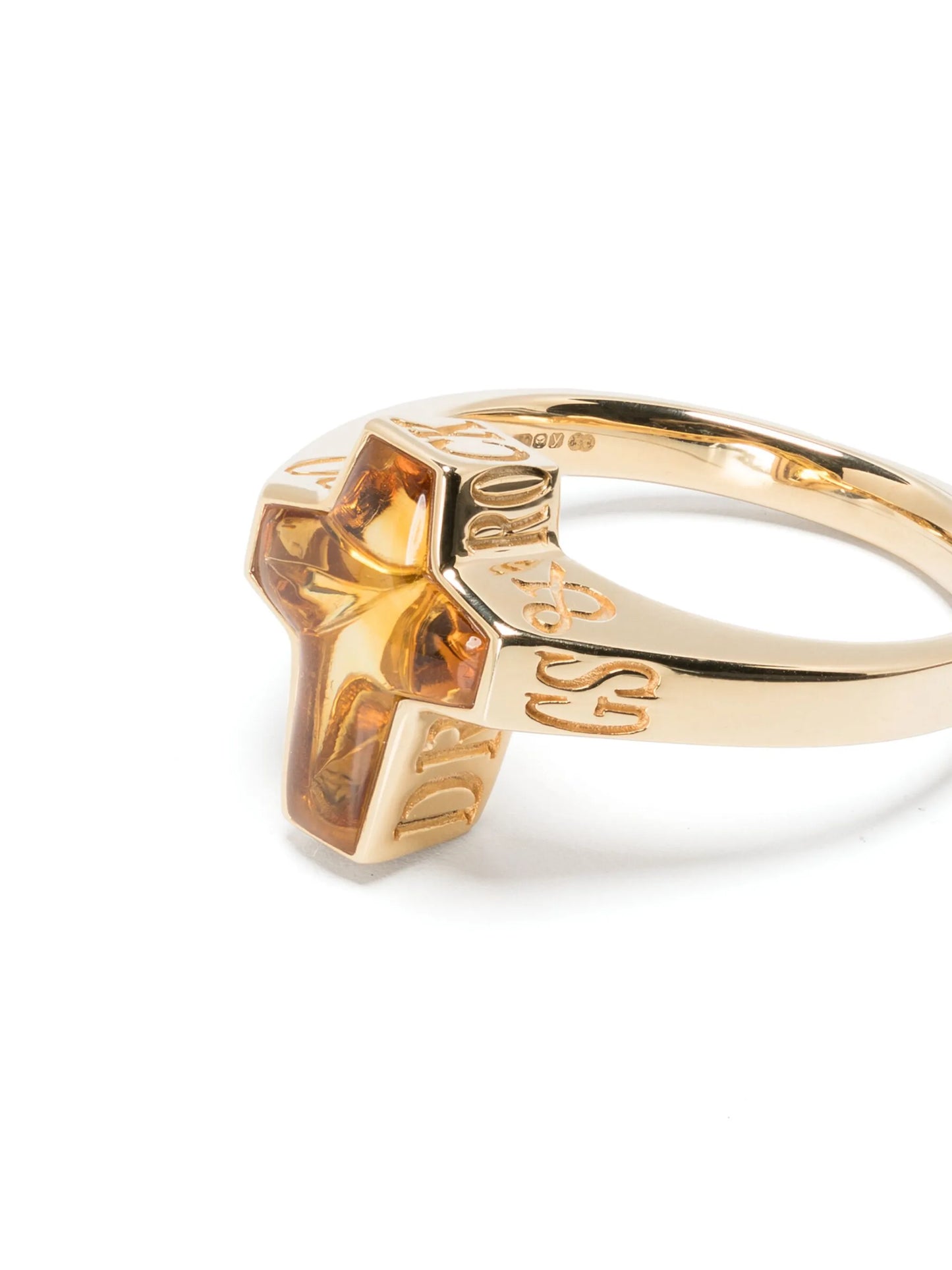 18kt recycled yellow gold Rock Star citrine ring