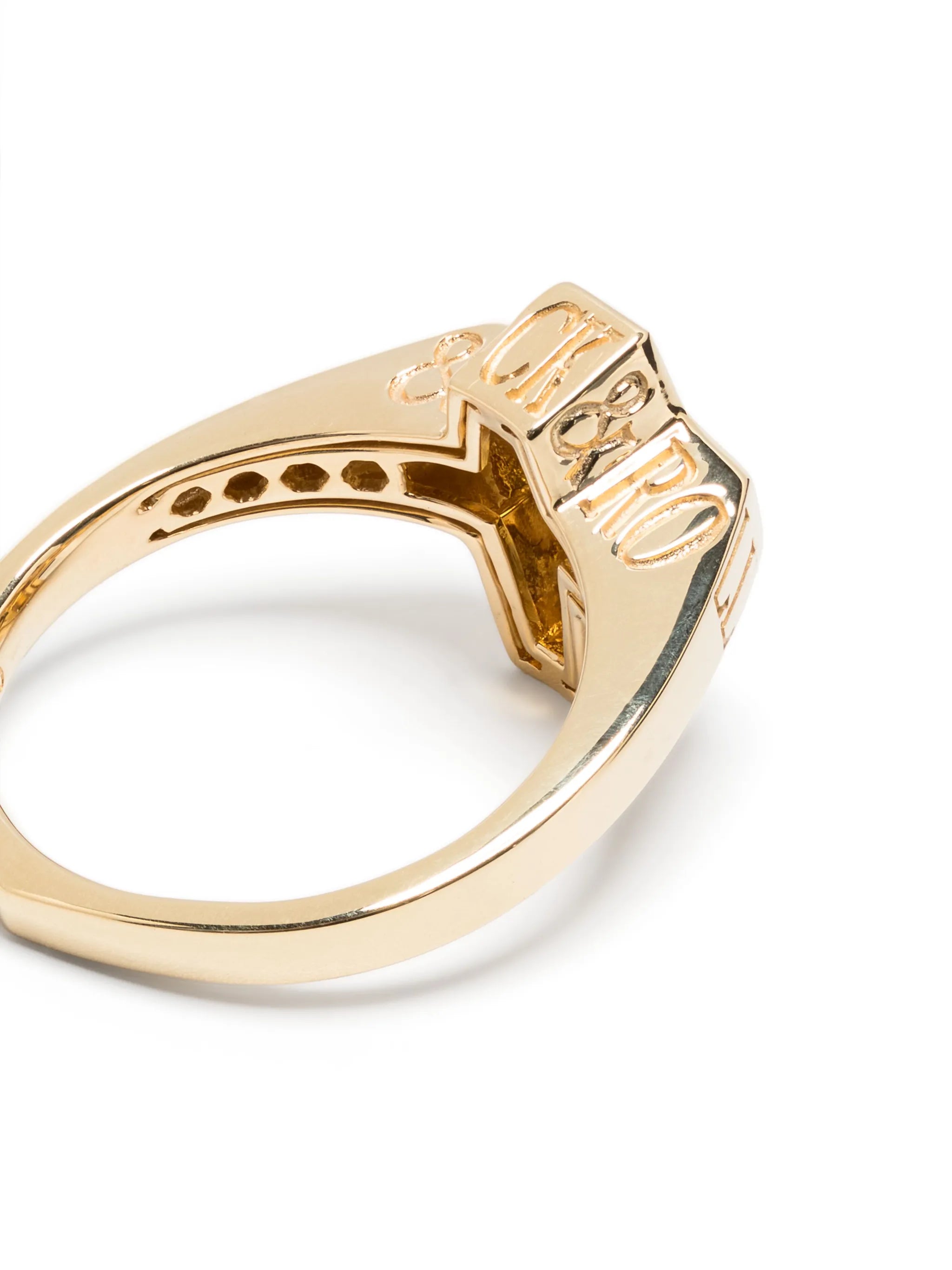 18kt recycled yellow gold Rock Star citrine ring