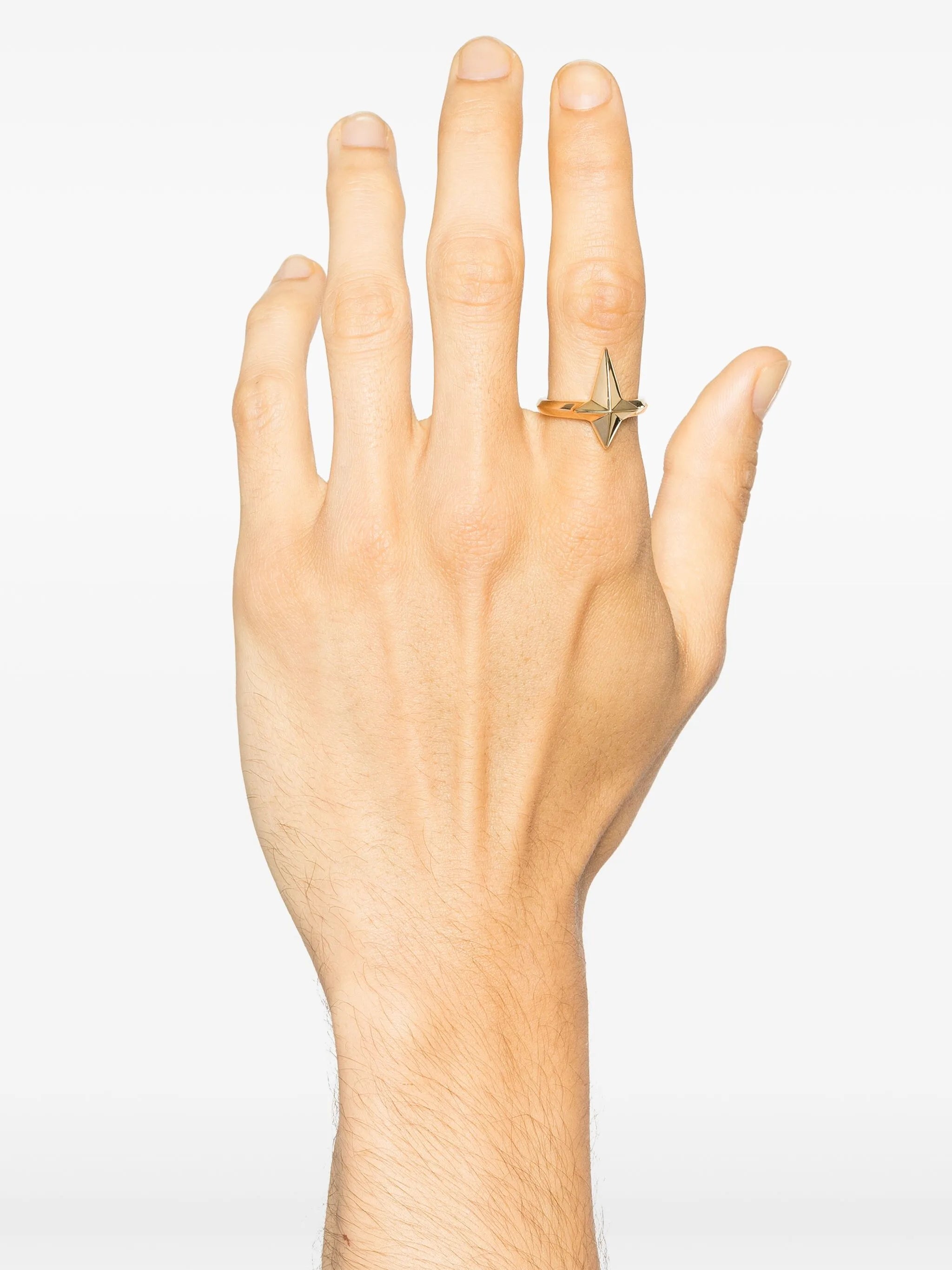 18kt recycled yellow gold New Cross ring