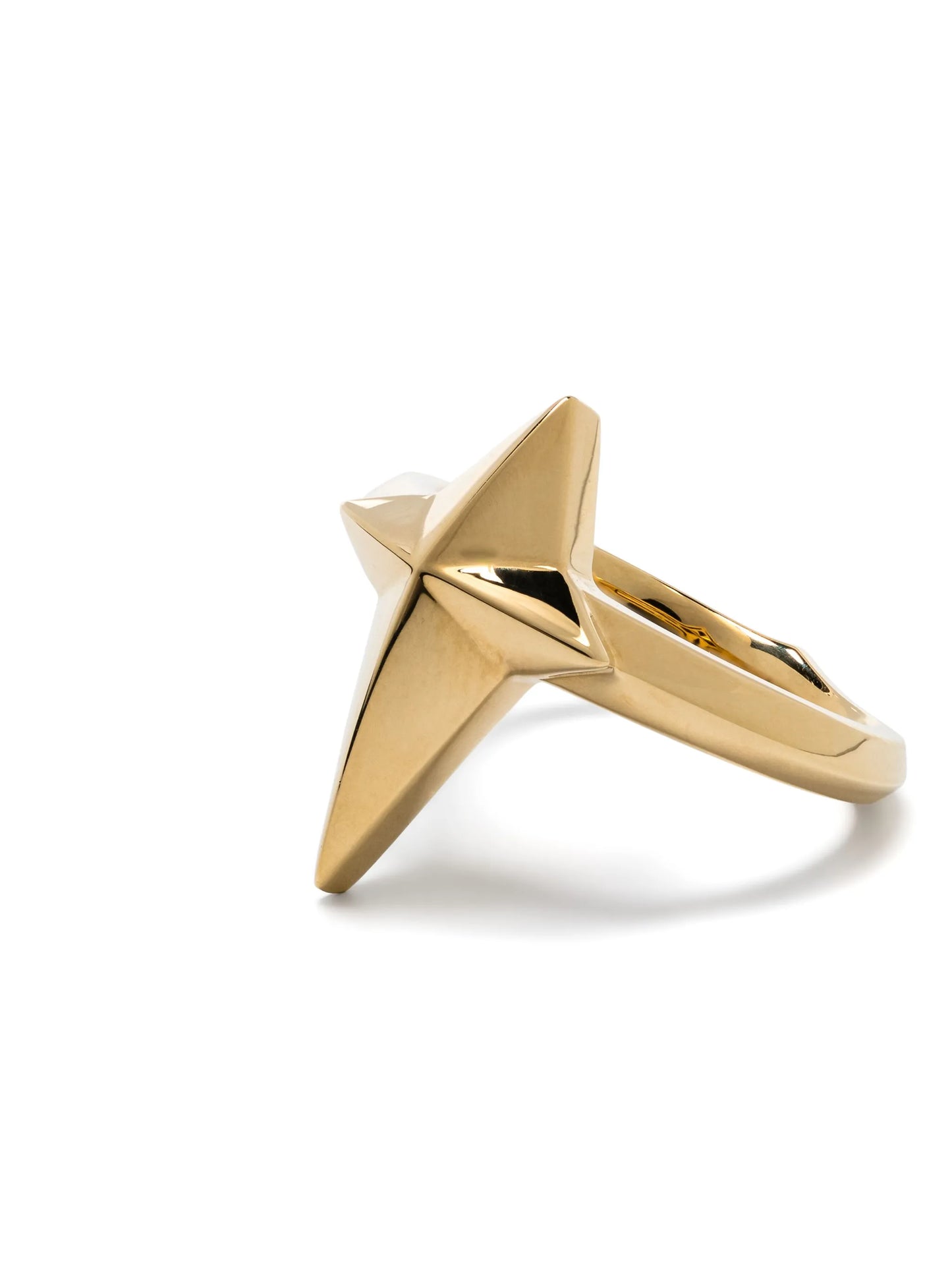 18kt recycled yellow gold New Cross ring
