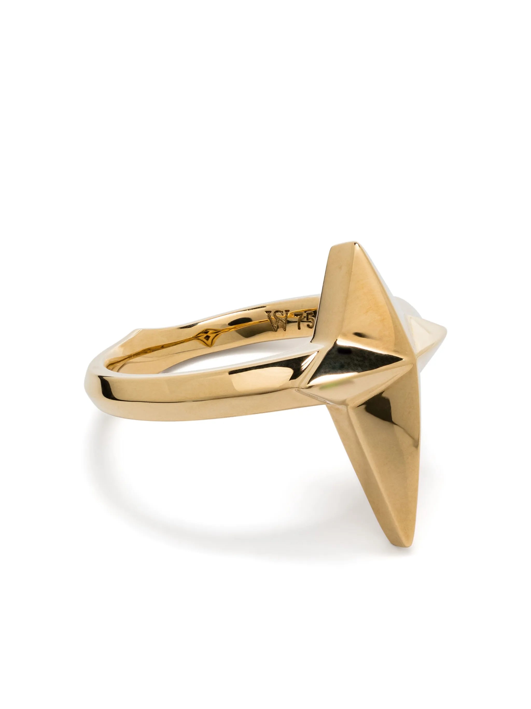 18kt recycled yellow gold New Cross ring
