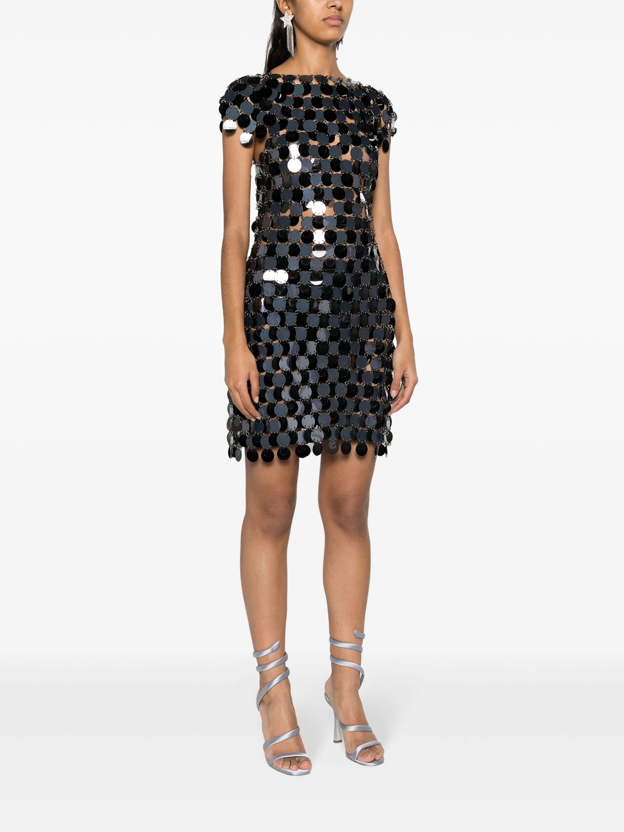 sequinned chainmail minidress