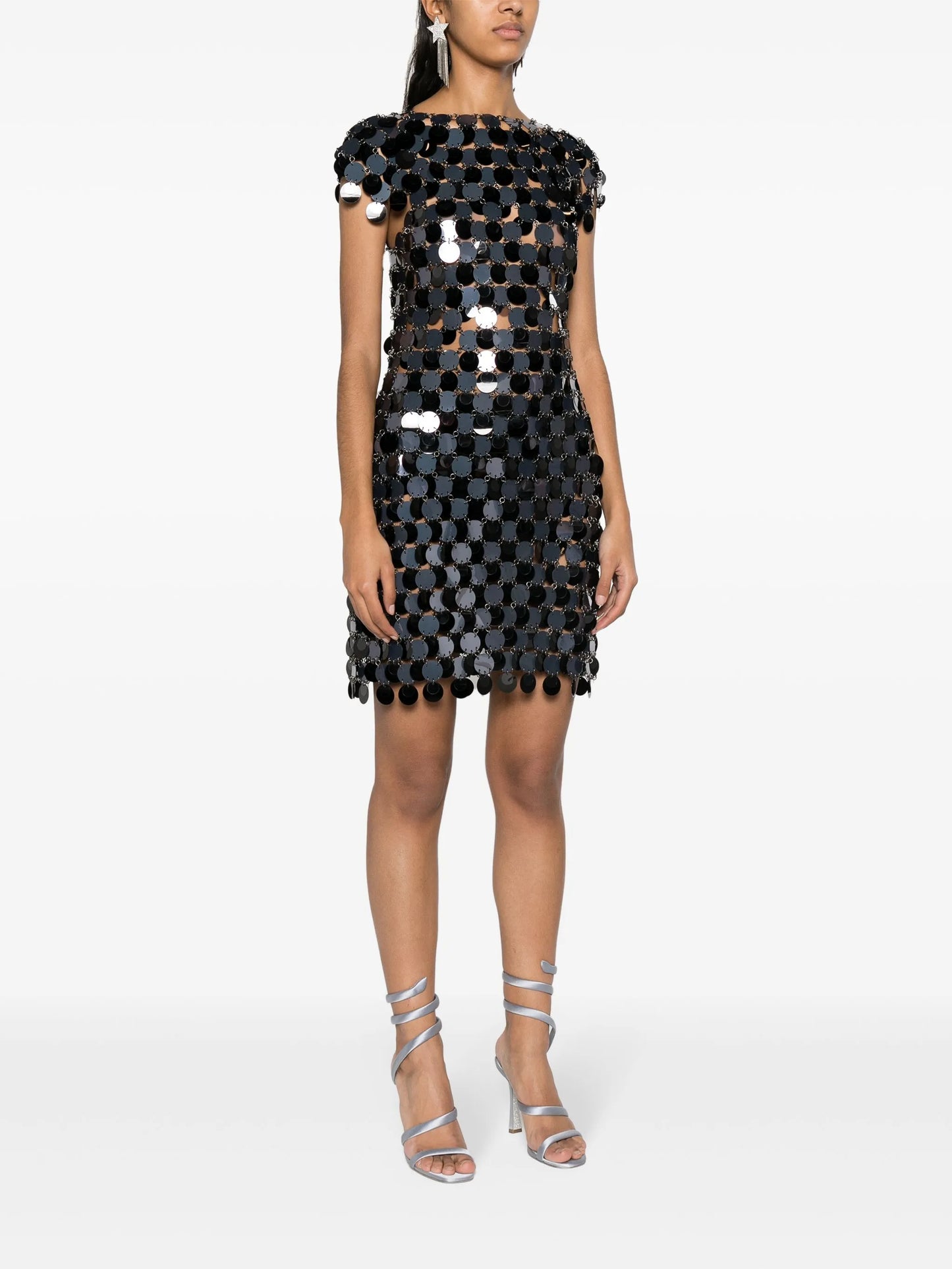 sequinned chainmail minidress