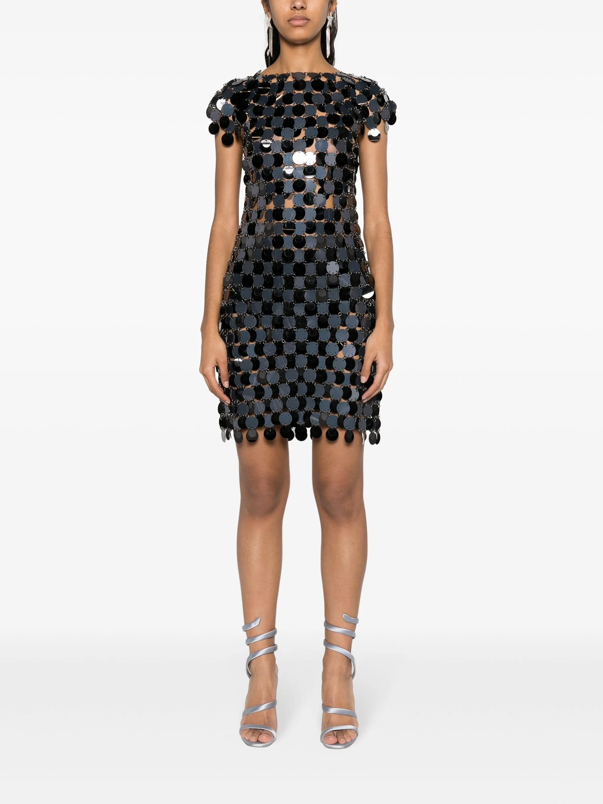sequinned chainmail minidress