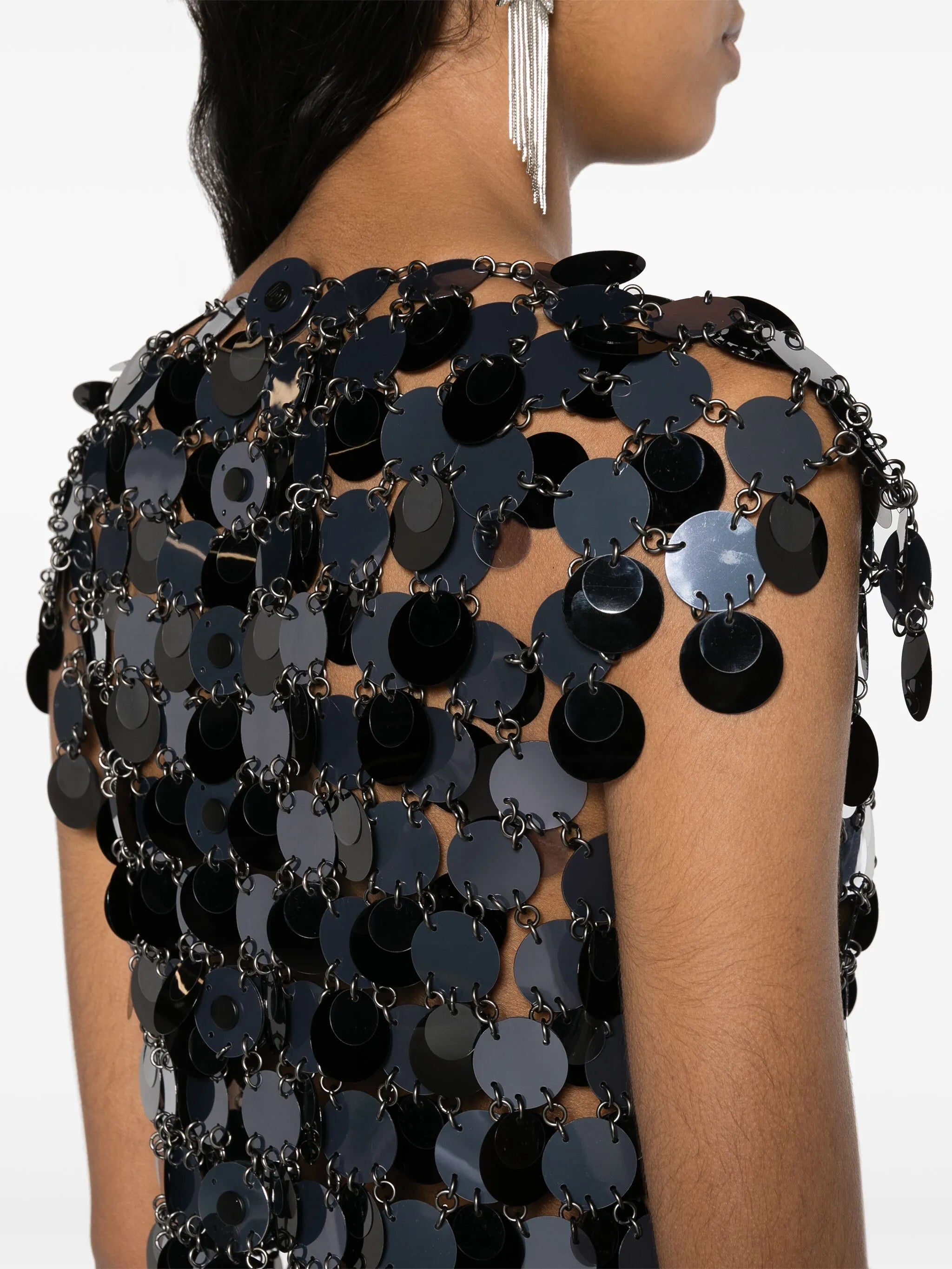 sequinned chainmail minidress