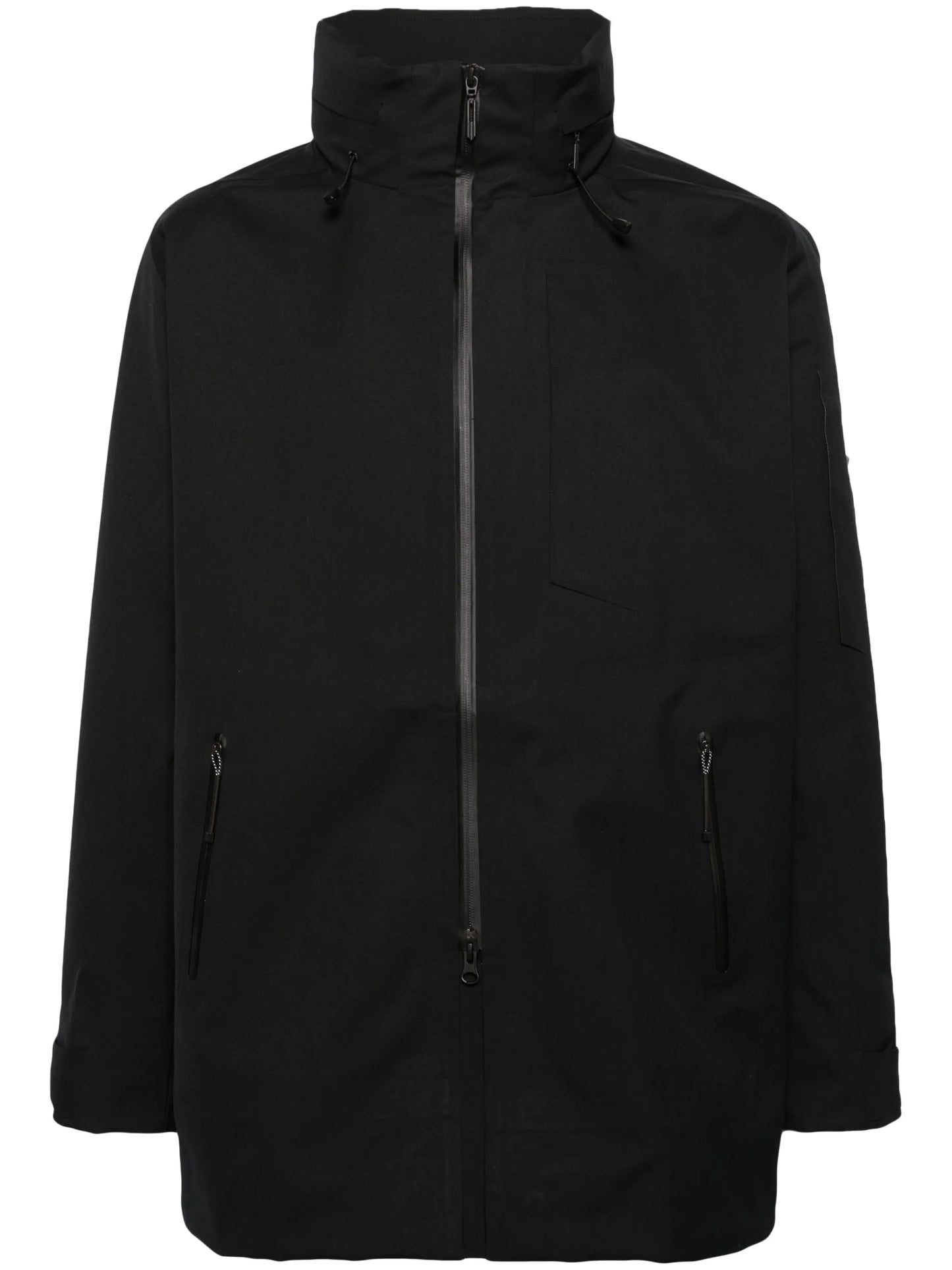 concealed-hood lightweight jacket