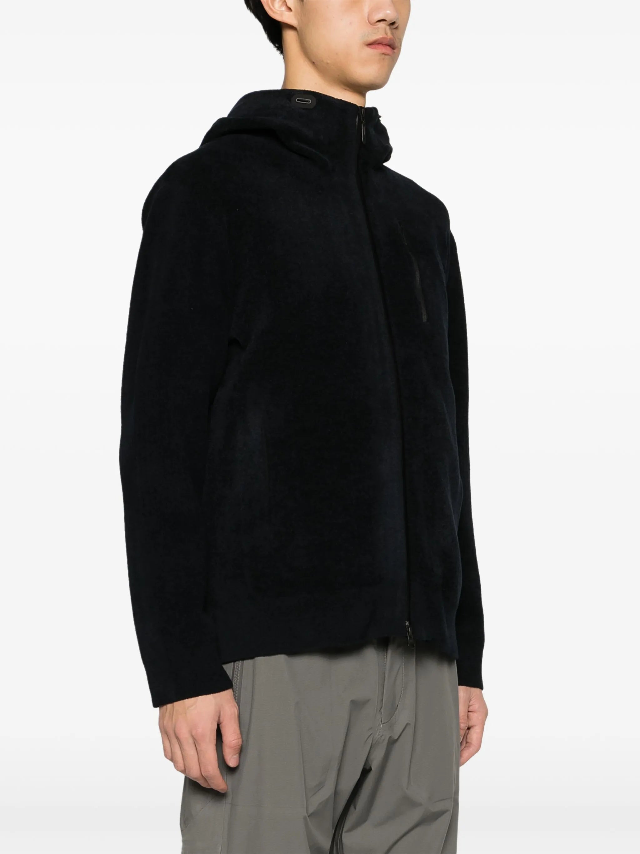 Fusion Knit zip-up hooded jacket