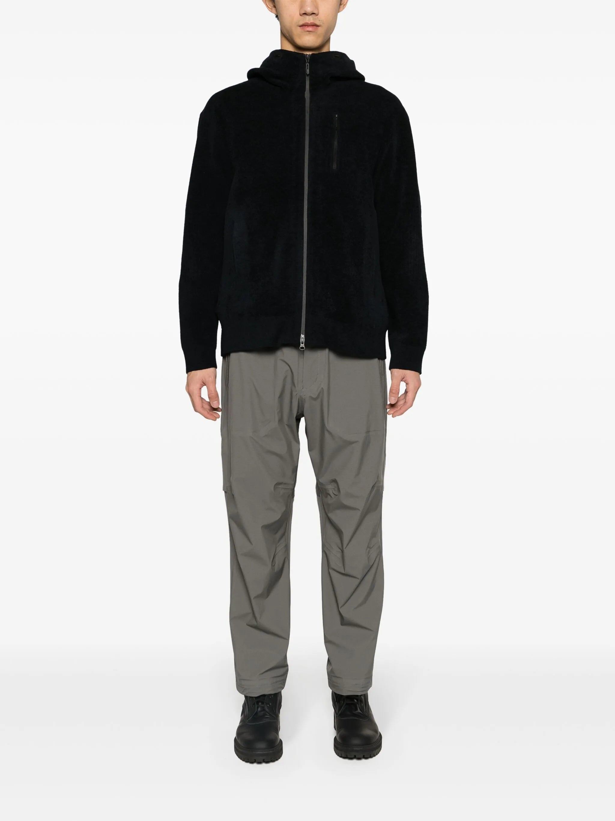 Fusion Knit zip-up hooded jacket