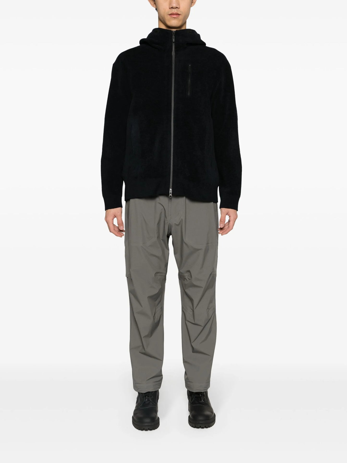 Fusion Knit zip-up hooded jacket