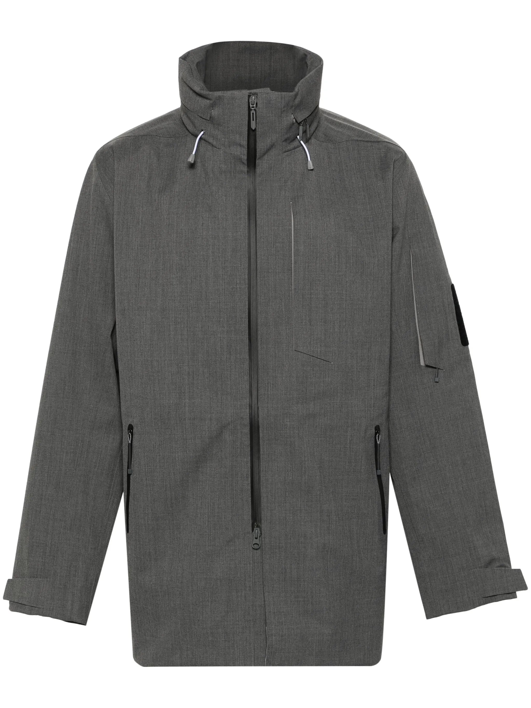 concealed-hood lightweight jacket