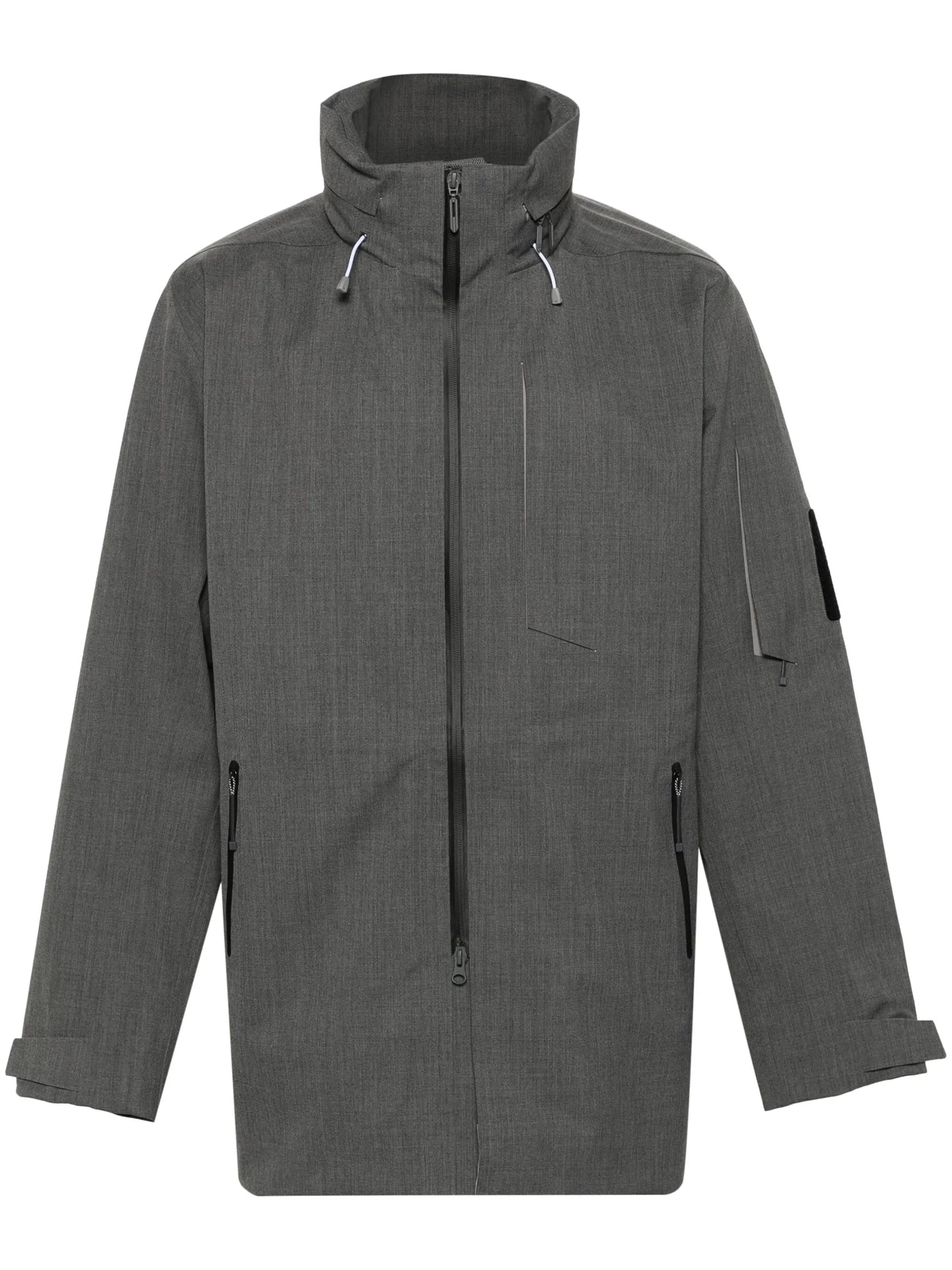 concealed-hood lightweight jacket