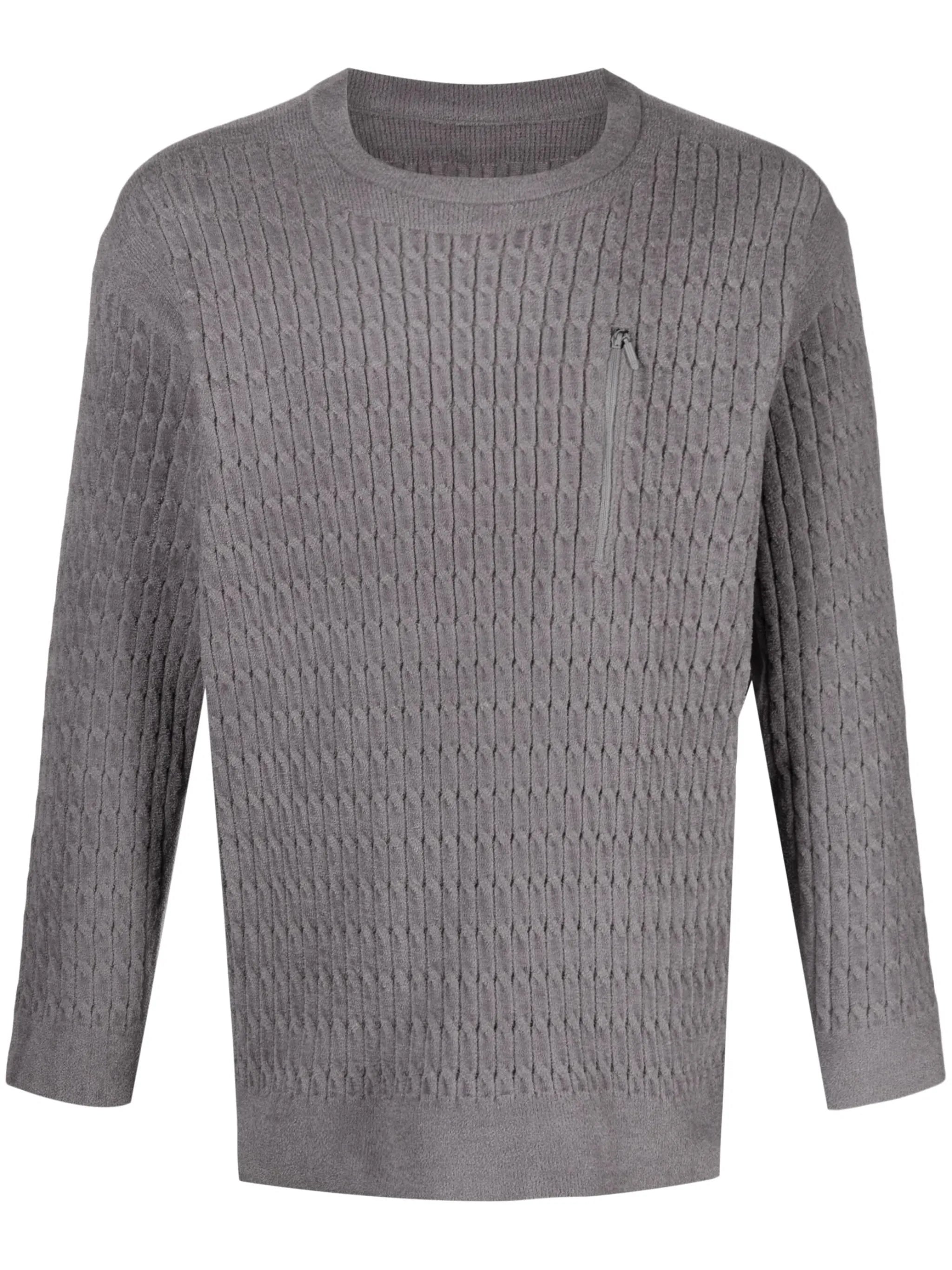 Fusion cable-knit jumper