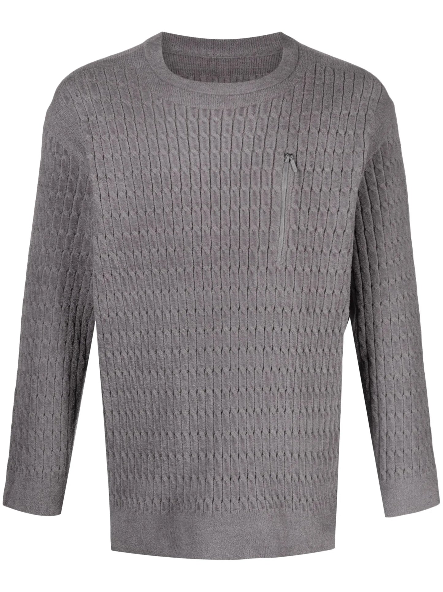 Fusion cable-knit jumper