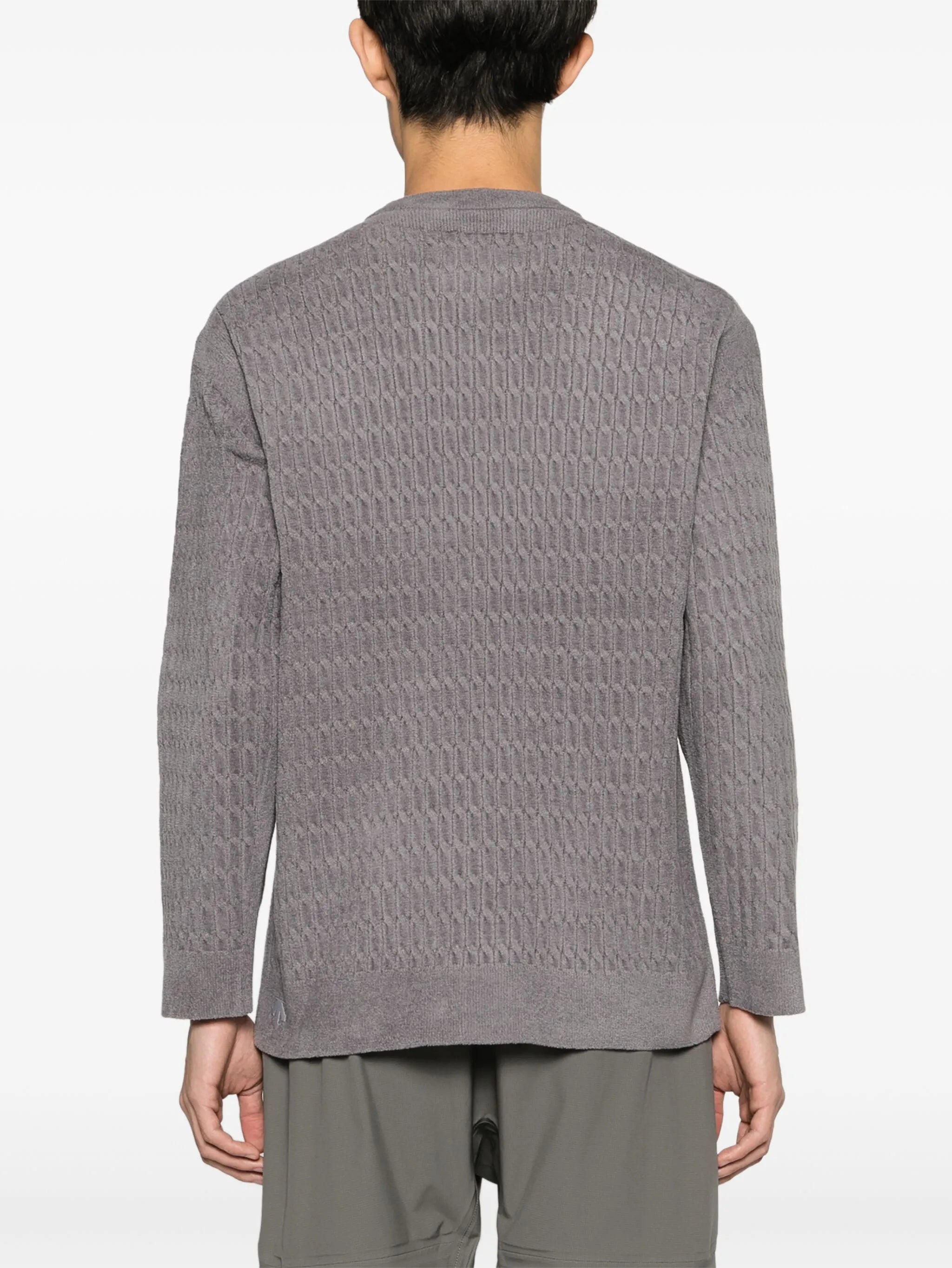 Fusion cable-knit jumper