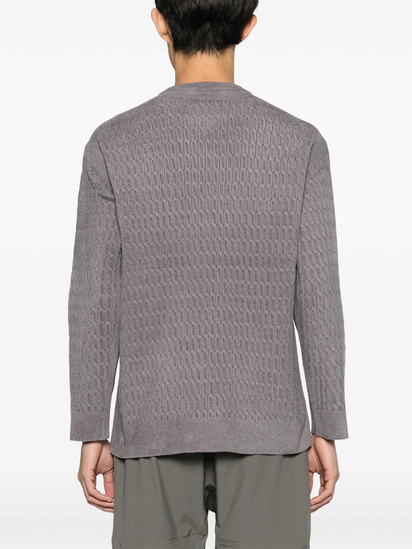 Fusion cable-knit jumper