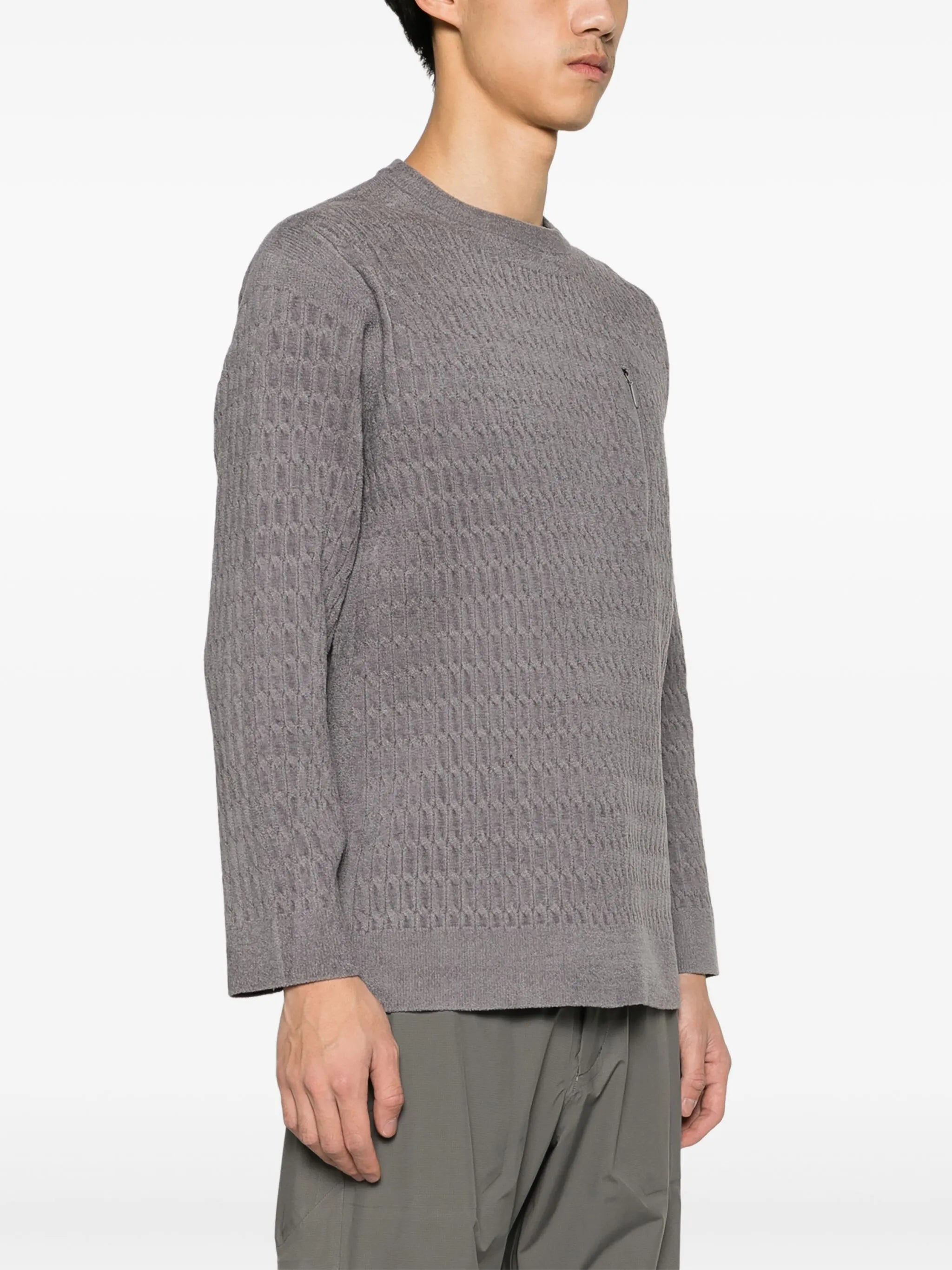 Fusion cable-knit jumper