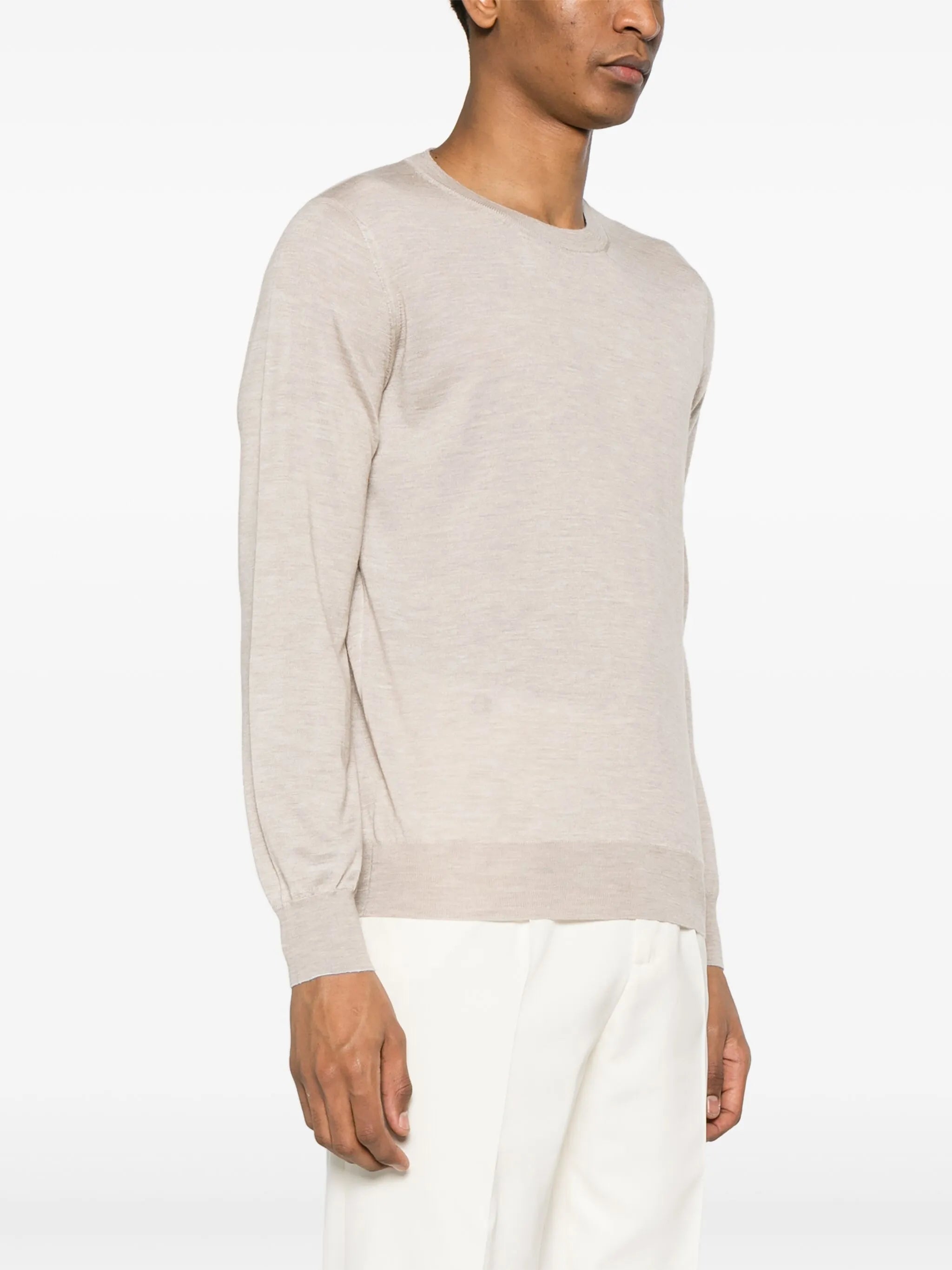 mélange fine-knit jumper