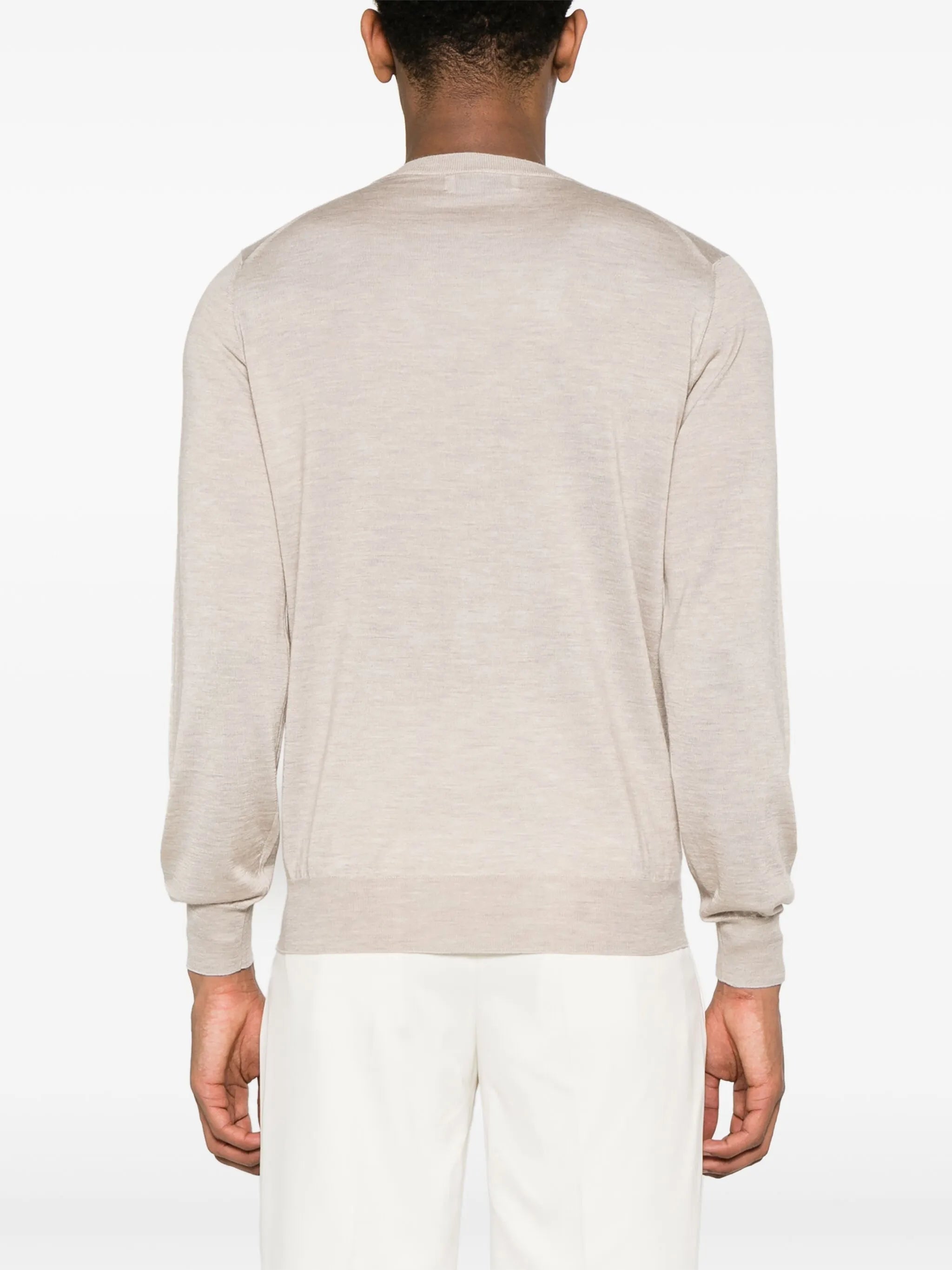 mélange fine-knit jumper