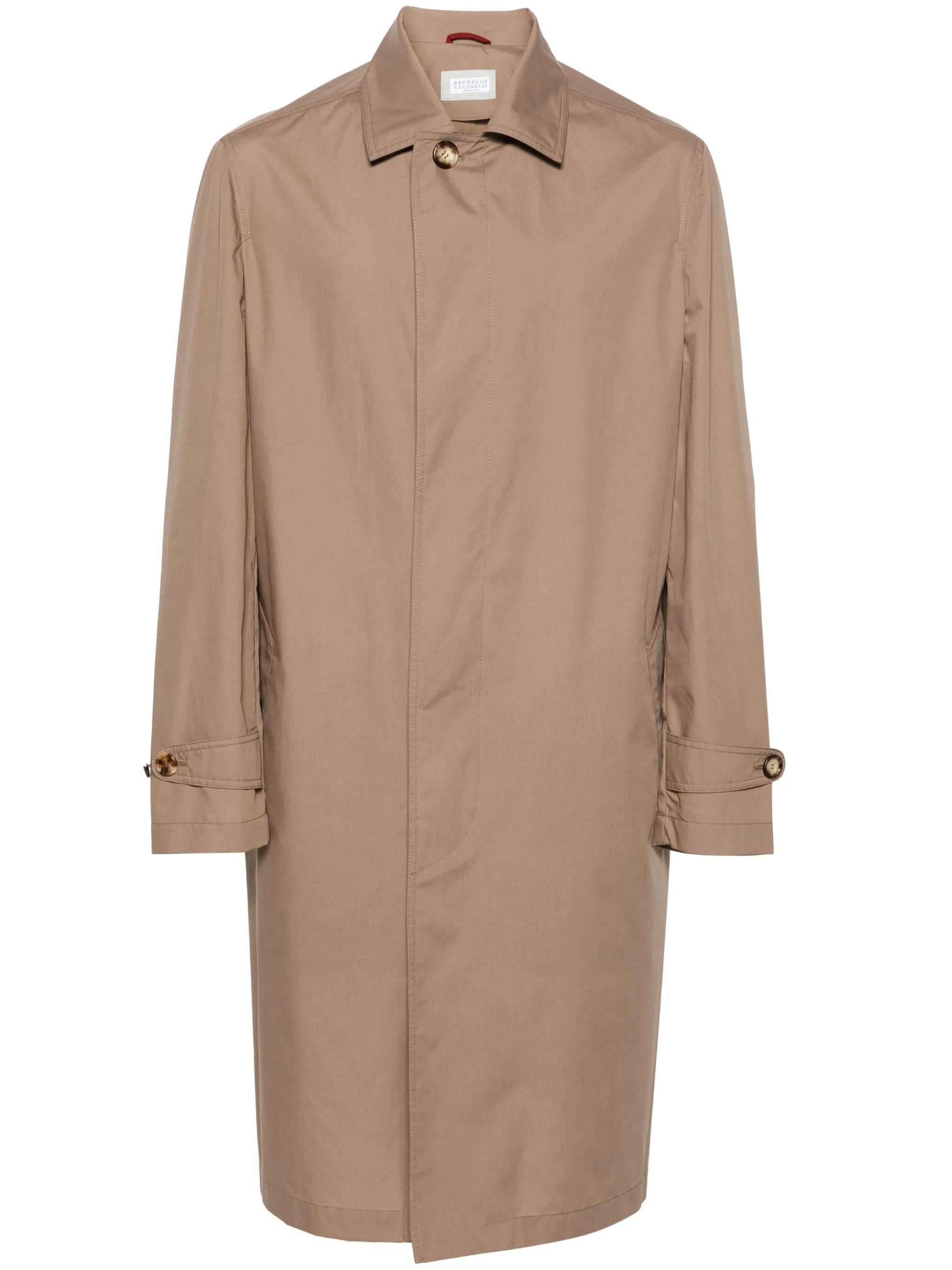 single-breasted lightweight maxi coat