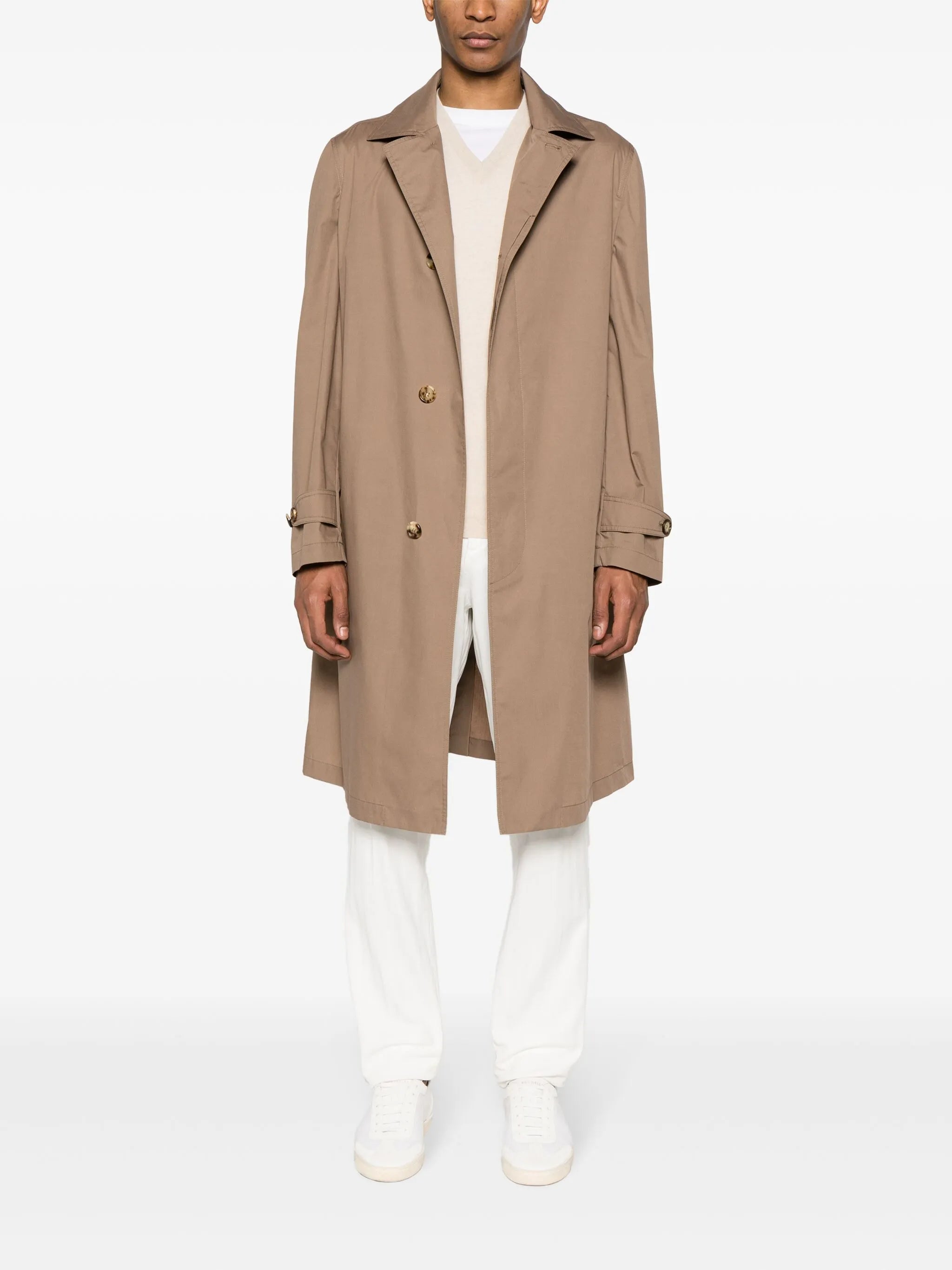 single-breasted lightweight maxi coat