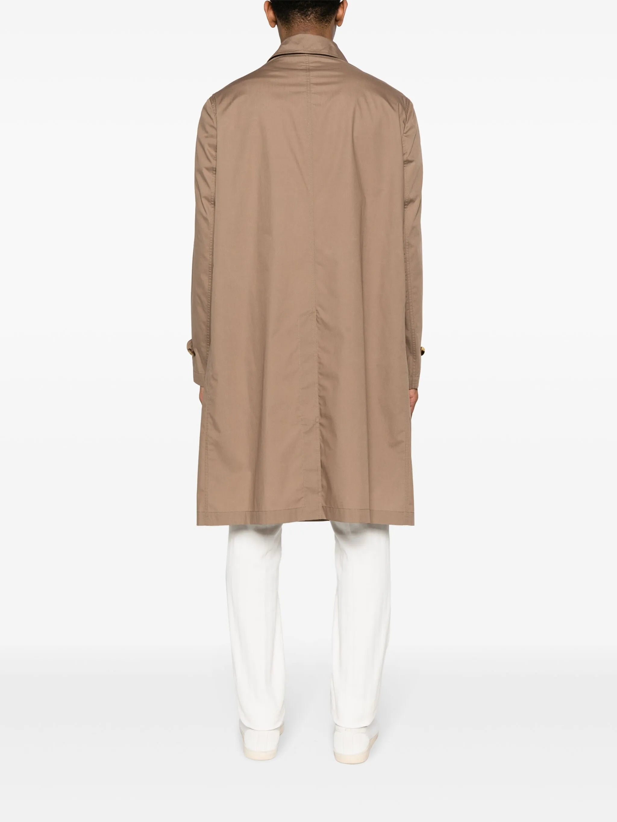 single-breasted lightweight maxi coat