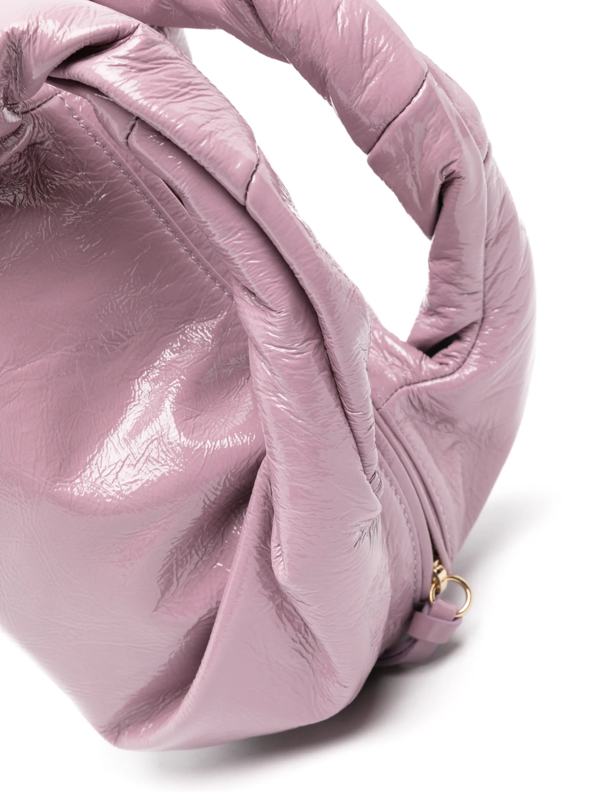 twisted-handles laminated tote bag