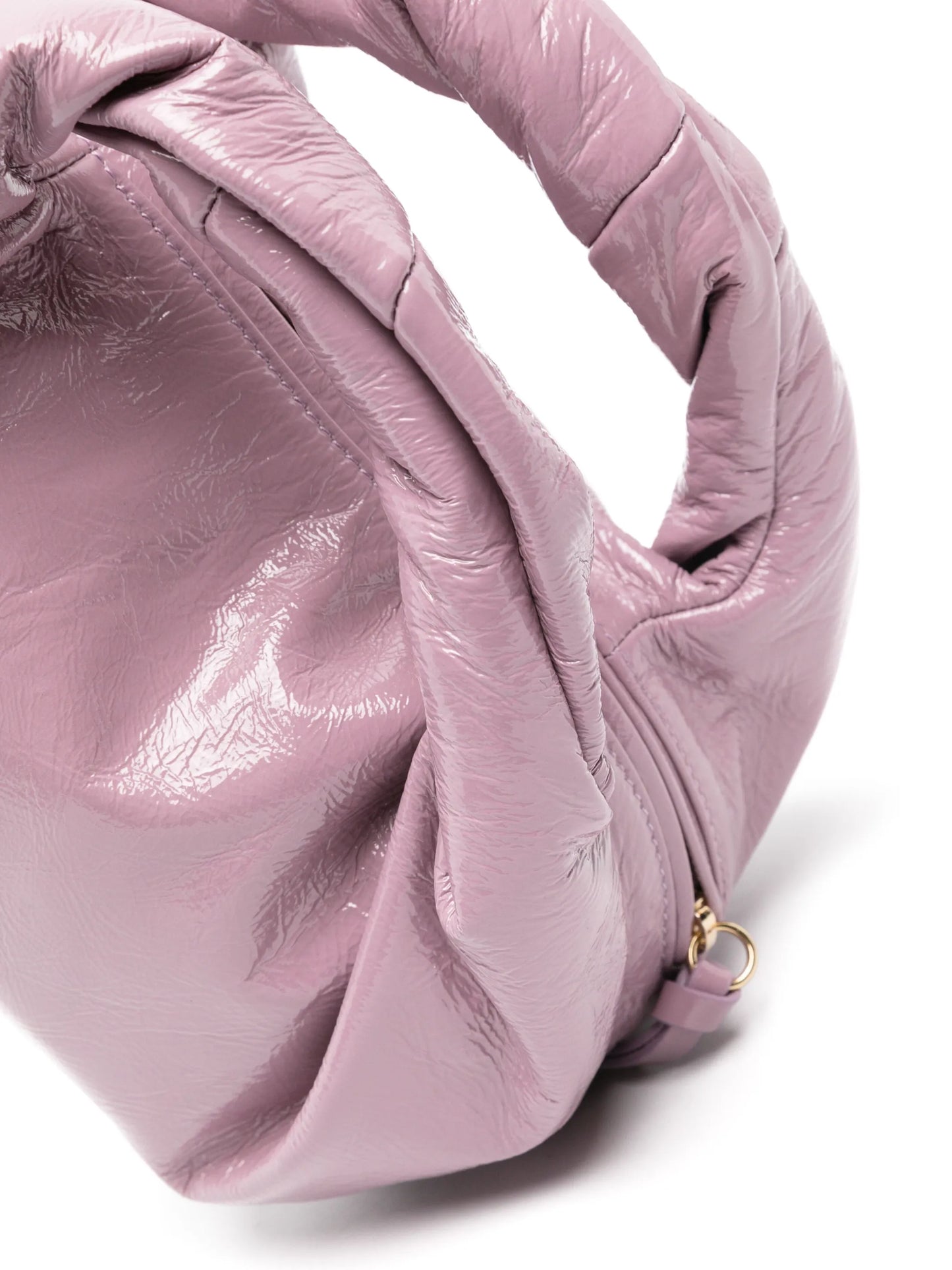 twisted-handles laminated tote bag
