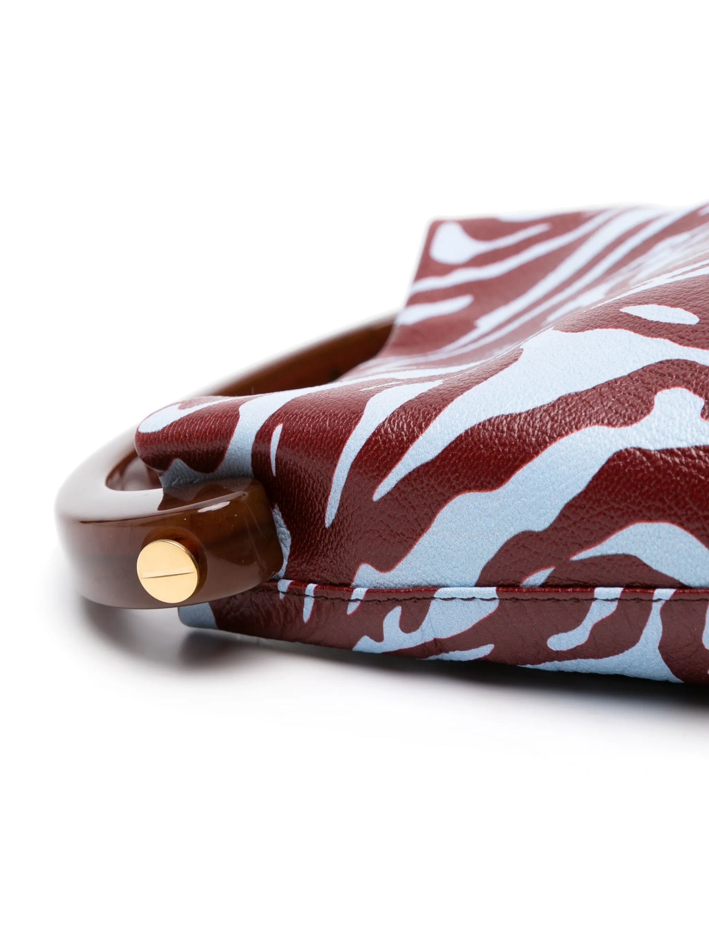 zebra-print leather crossbody bag