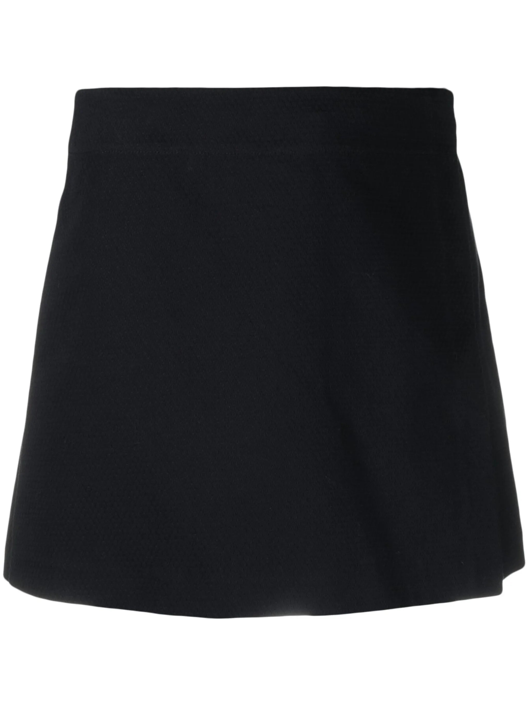 layered cotton miniskirt