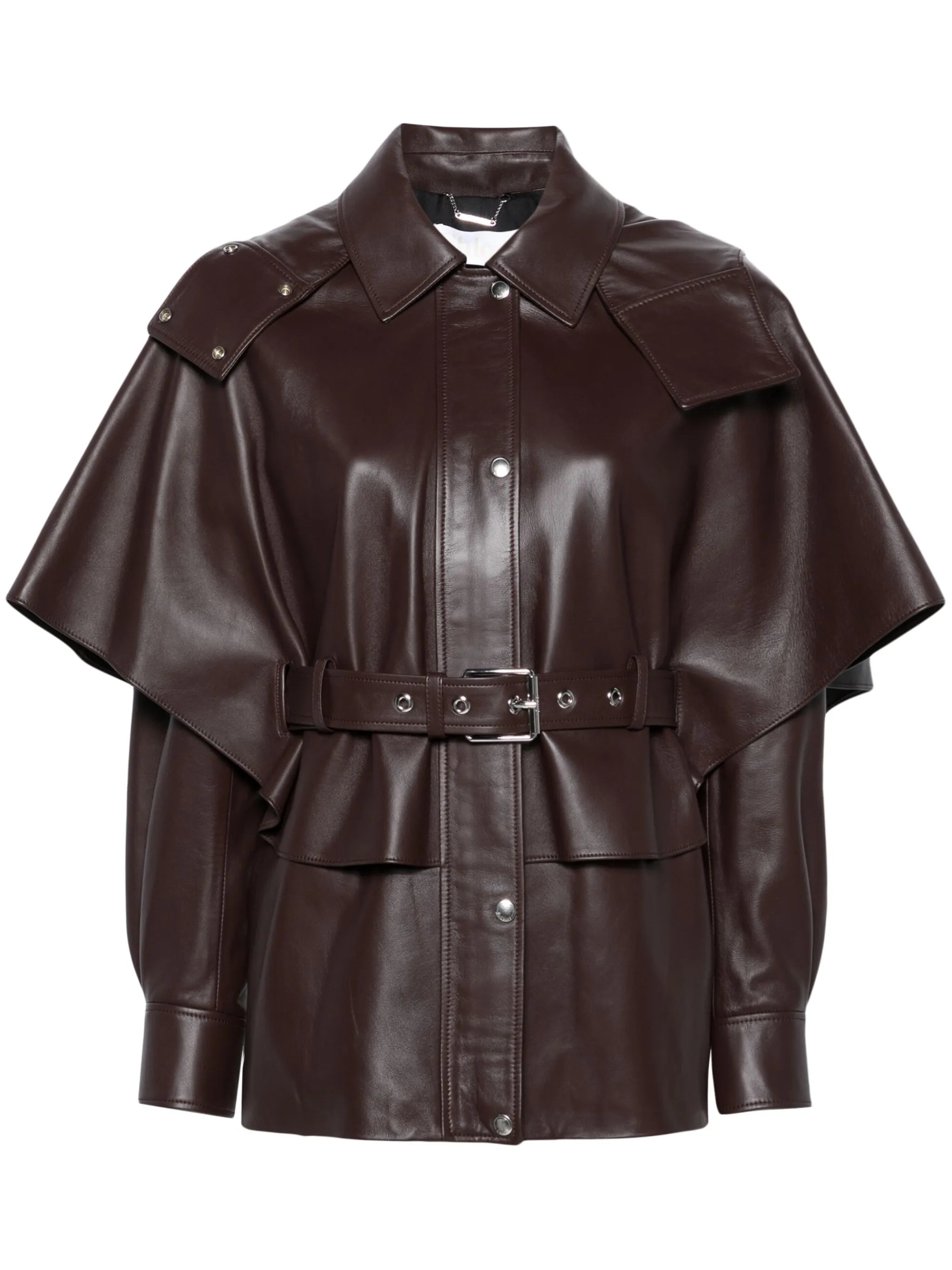 layered leather jacket