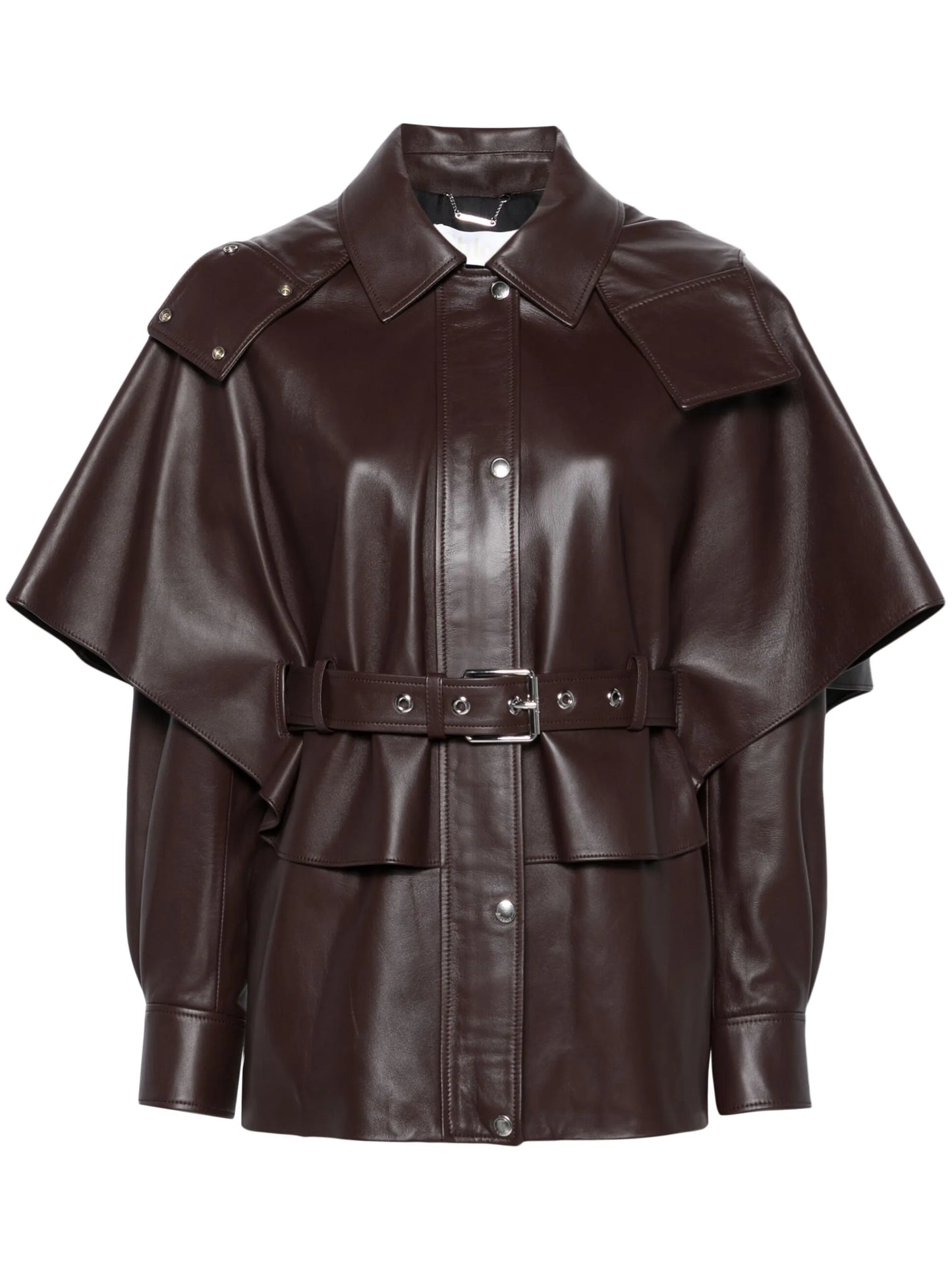 layered leather jacket