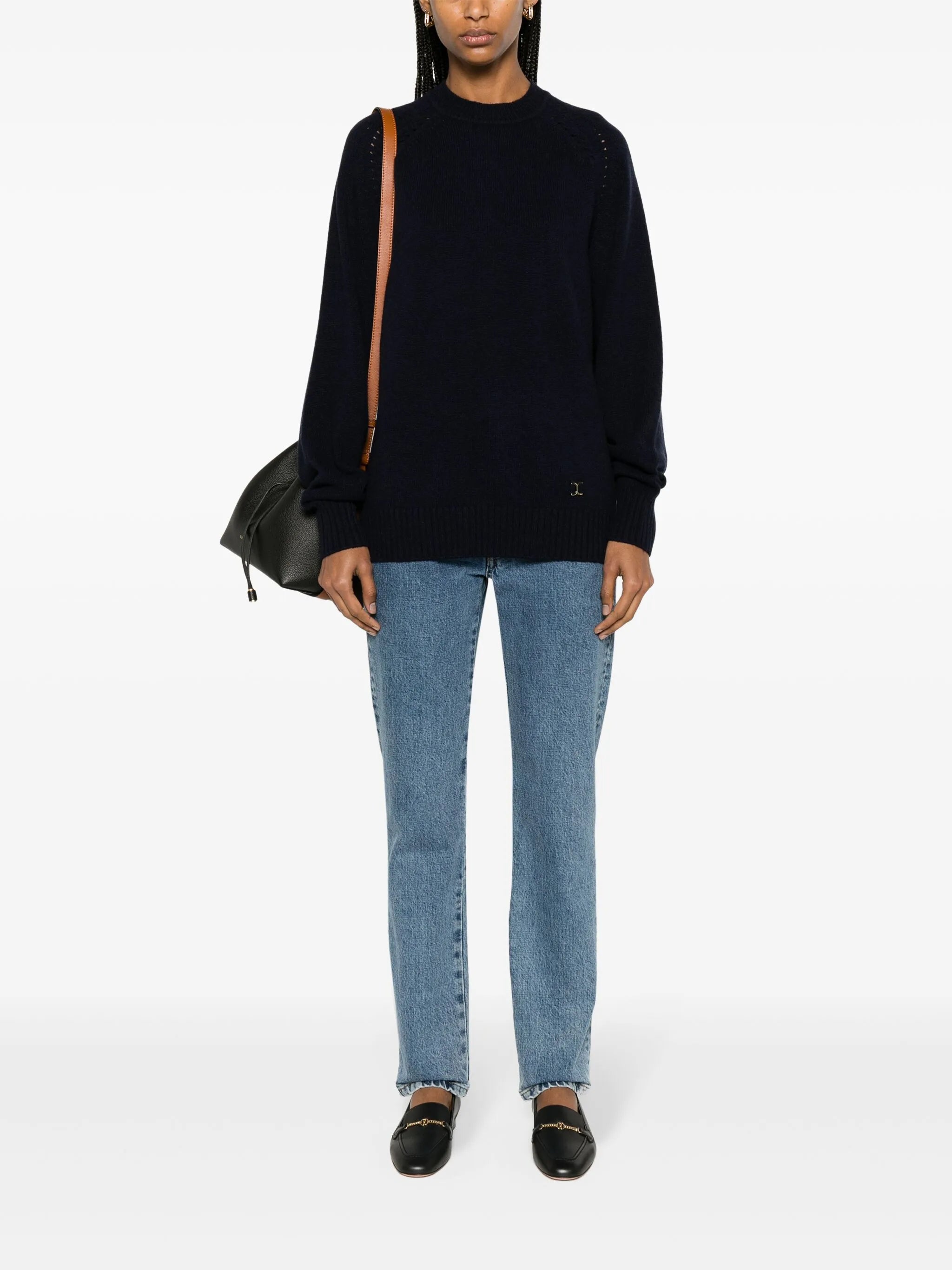 Marcie-plaque cashmere blend jumper