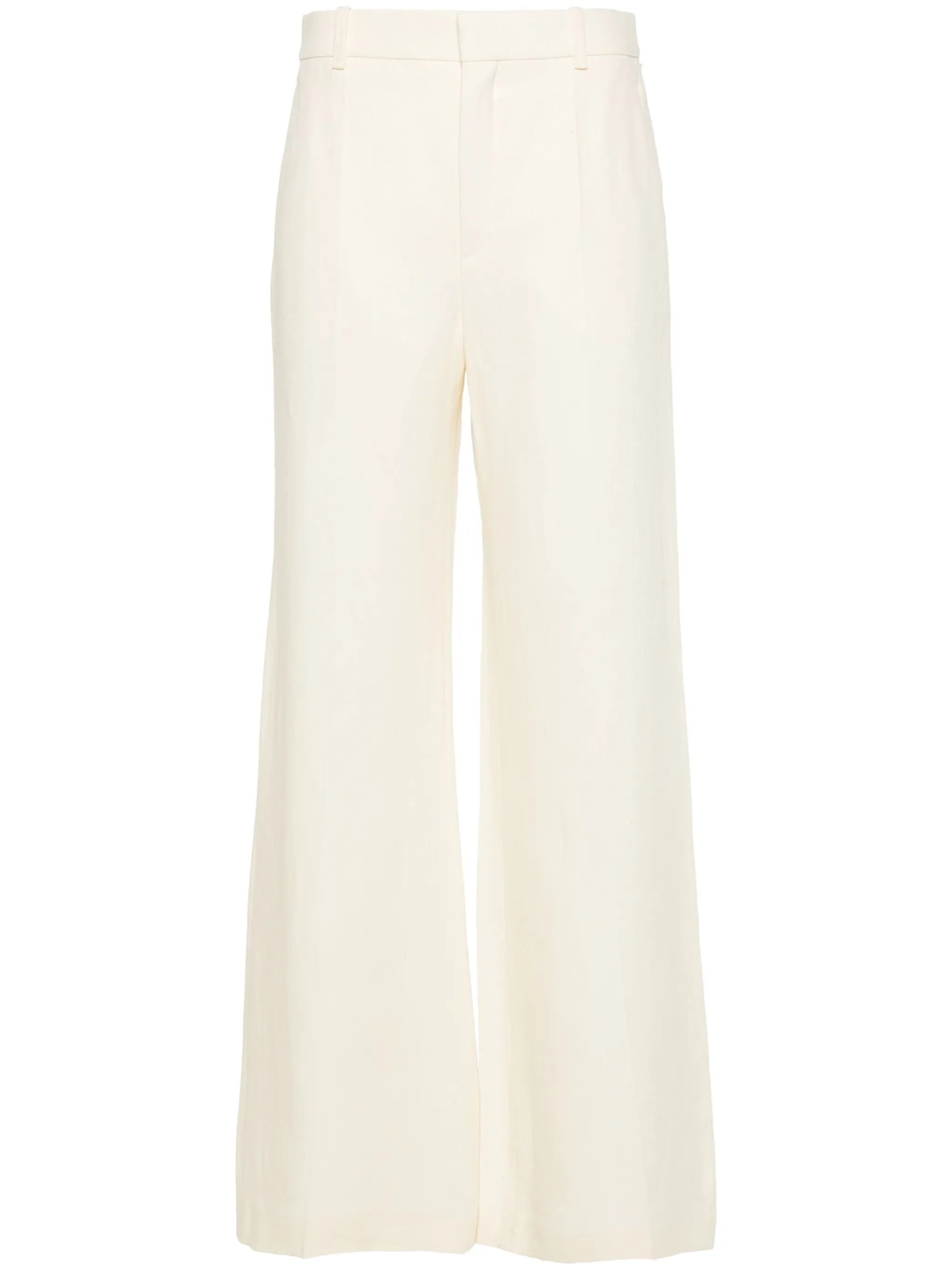 wide-leg linen trousers