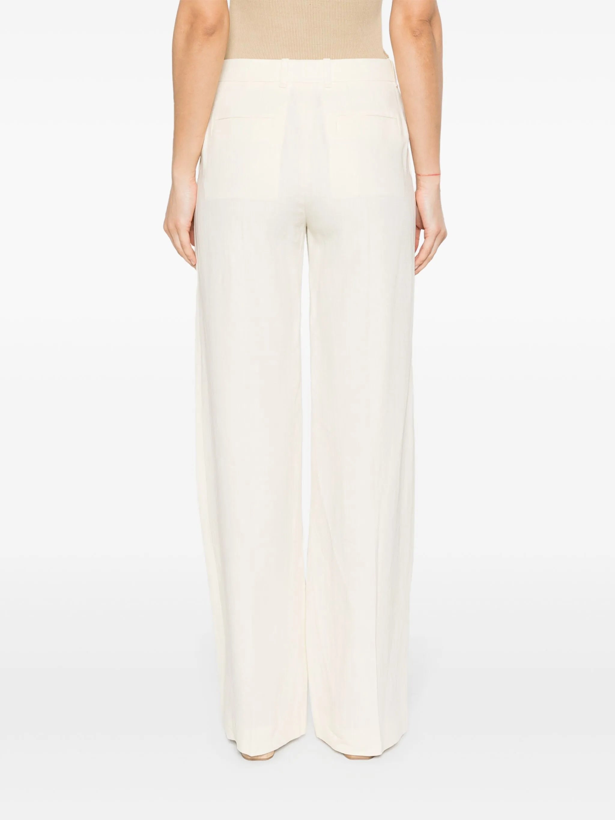 wide-leg linen trousers