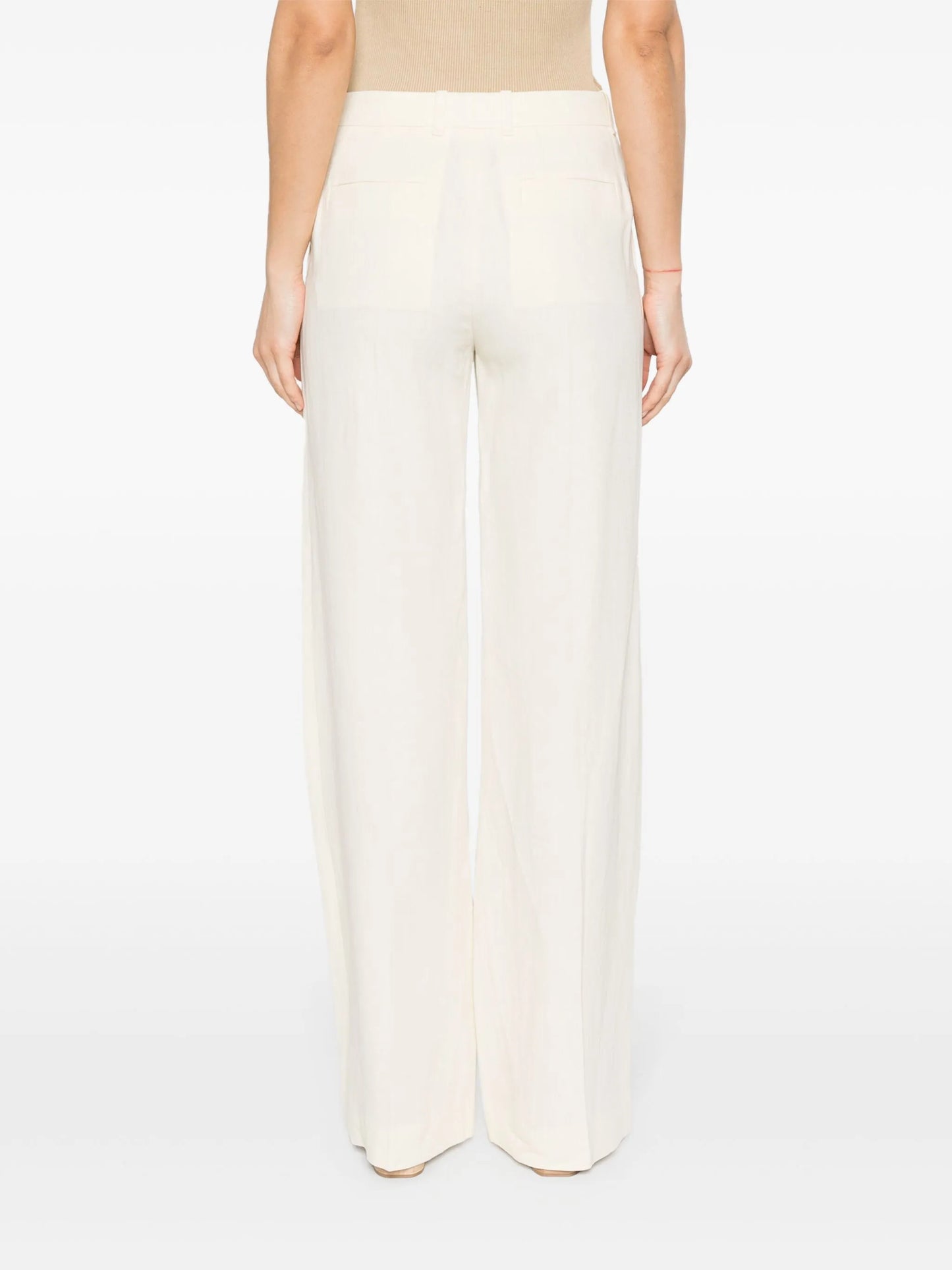 wide-leg linen trousers