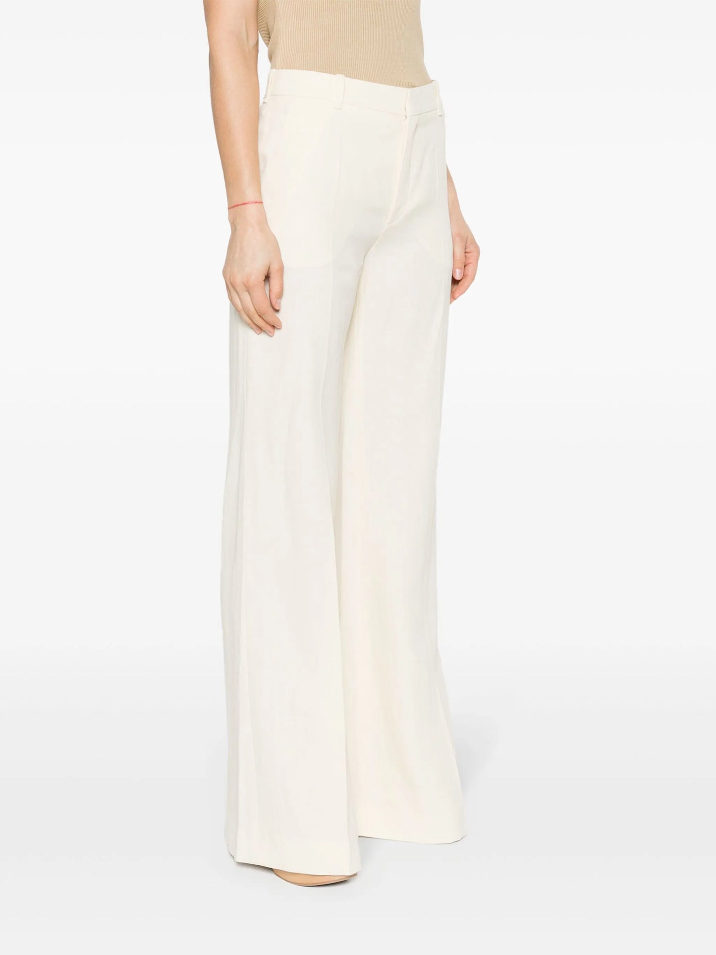 wide-leg linen trousers
